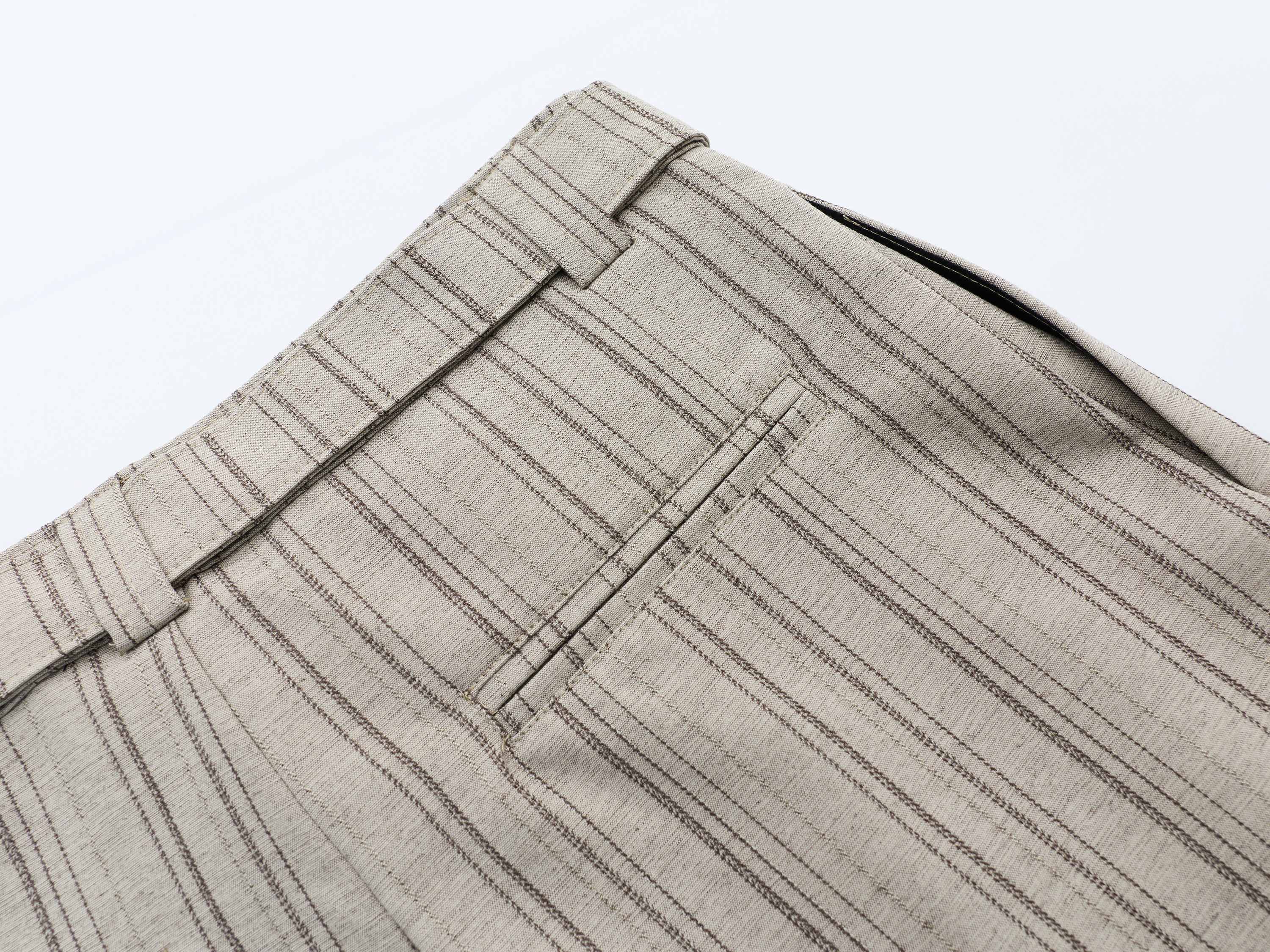 Deconstructed Pinstripe Wide-Leg Trousers | Vintage Tailored