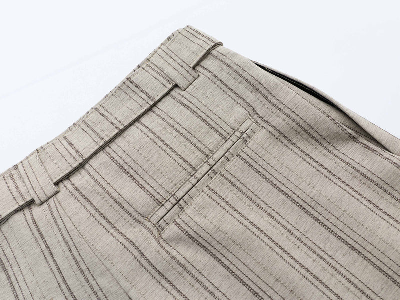 Deconstructed Pinstripe Wide-Leg Trousers | Vintage Tailored