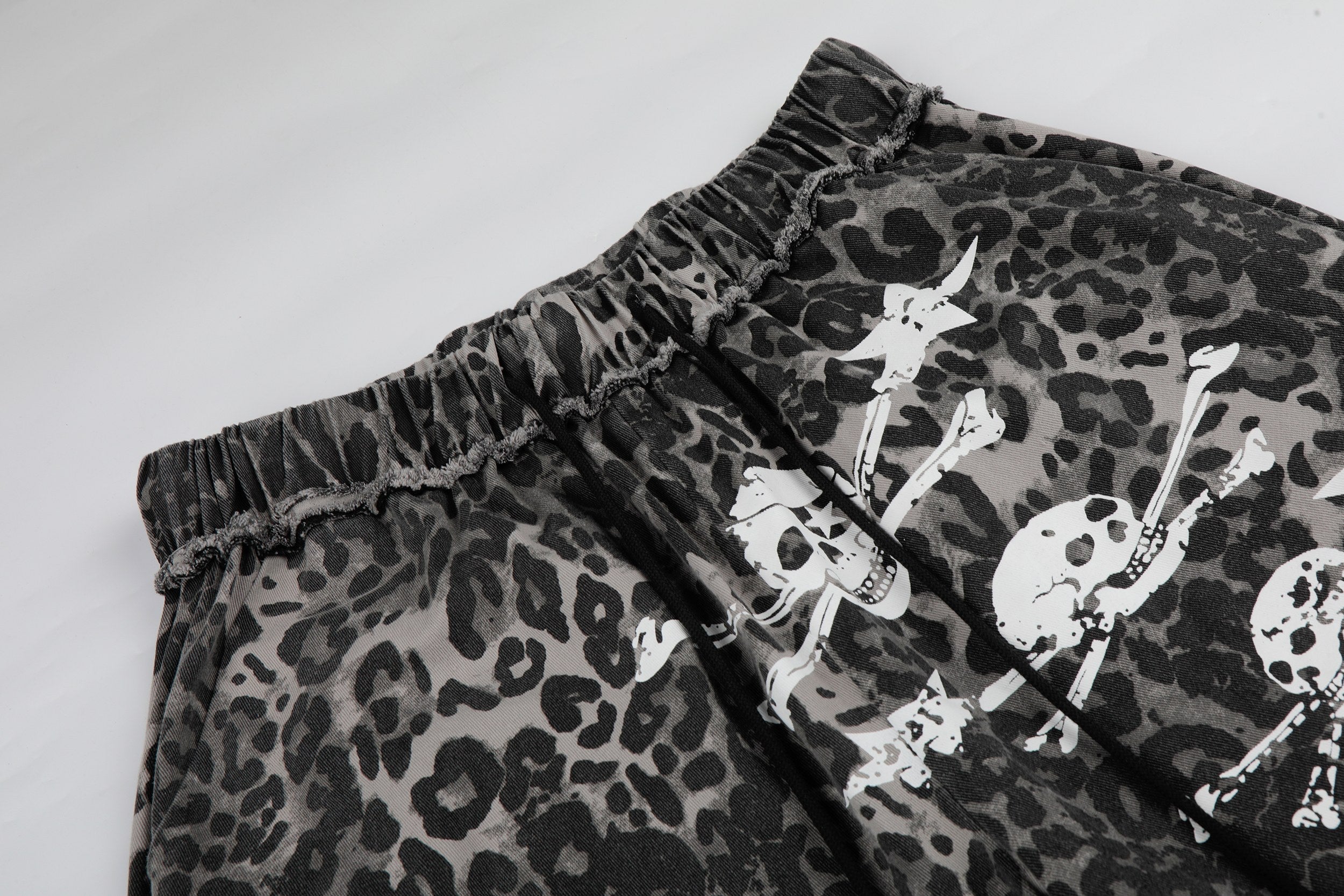 Omirad Leopard Skull Wide-Leg Pants | Y2K Streetwear