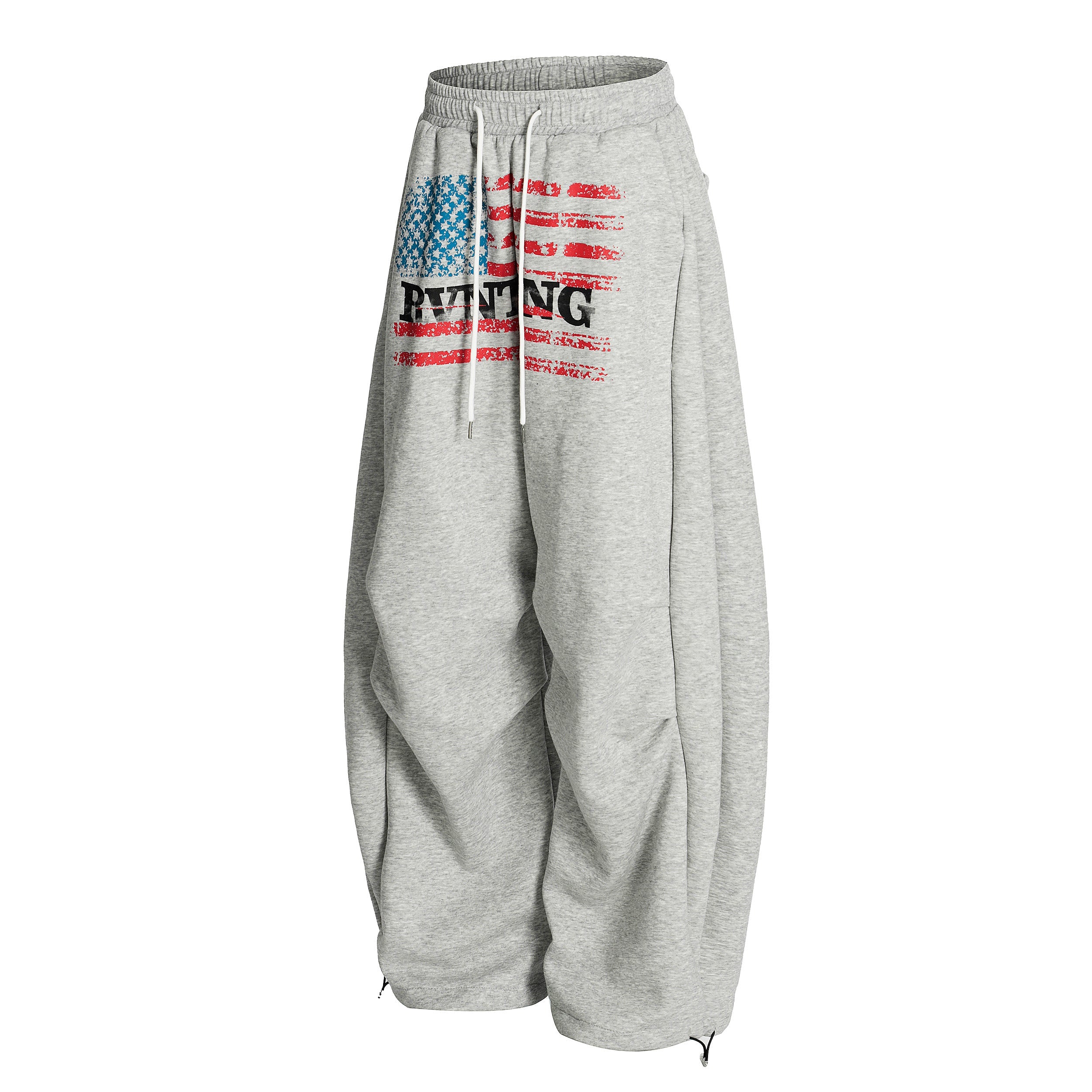 Distressed Flag Graphic Stacked Sweatpants | Oversized Streetwear