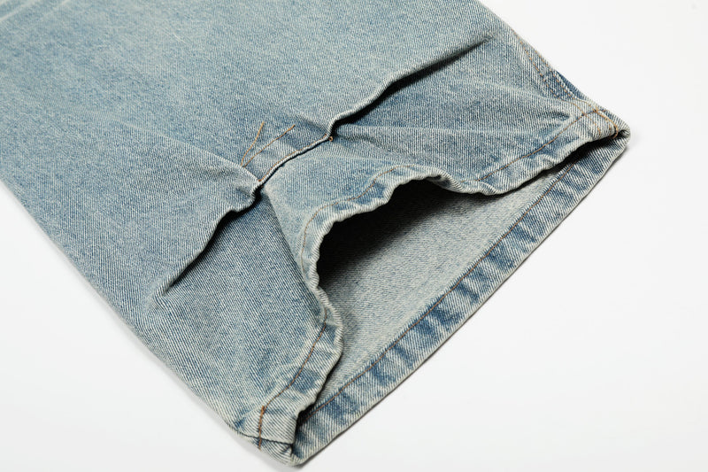 Omirad Light-Wash Barrel-Leg Jeans | Oversized Vintage Denim
