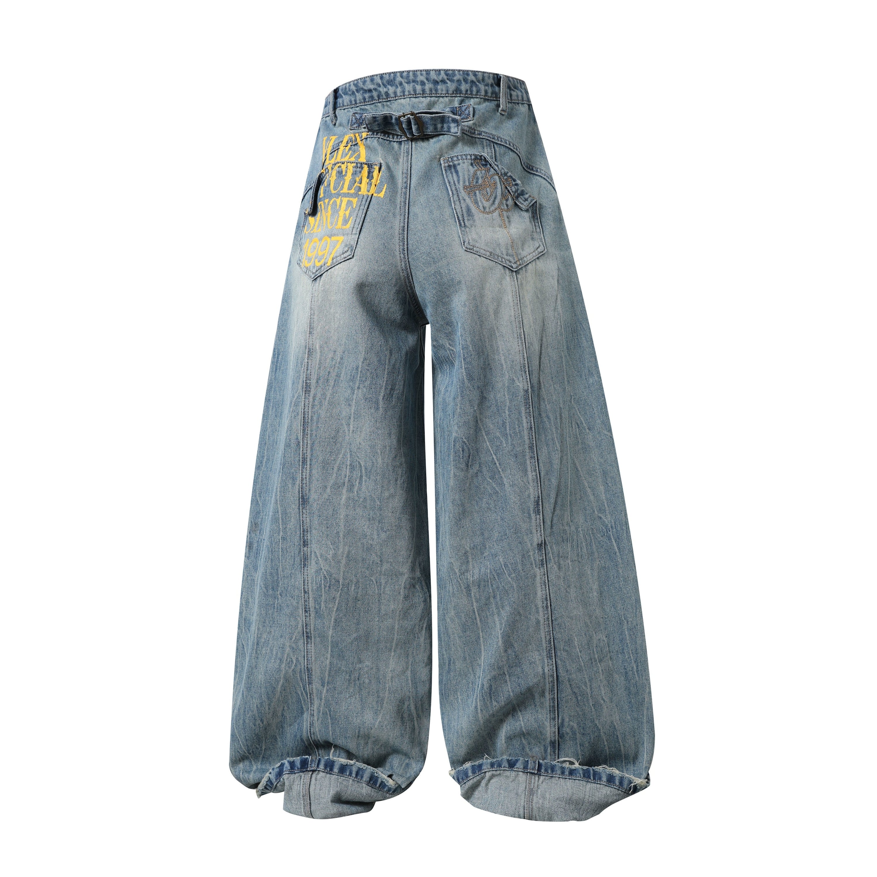 Omirad Graphic Wide-Leg Denim Pants | Bold Streetwear Jeans