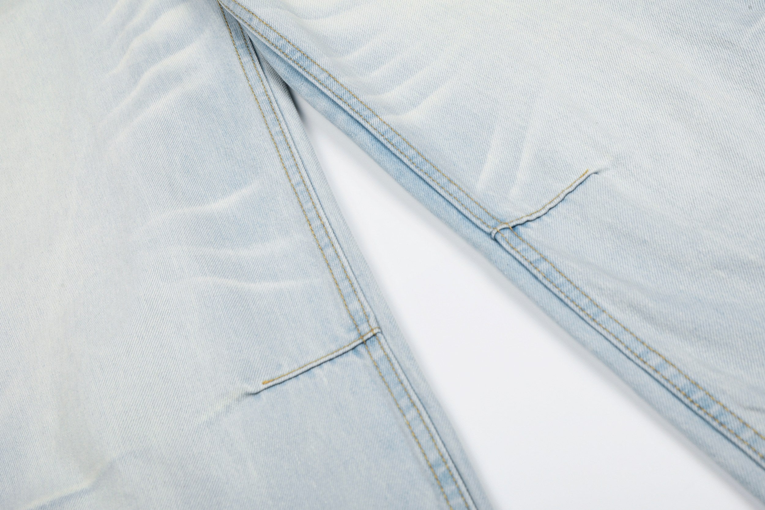 Omirad Ice Wash Wide Leg Jeans | Light Wash Streetwear Denim