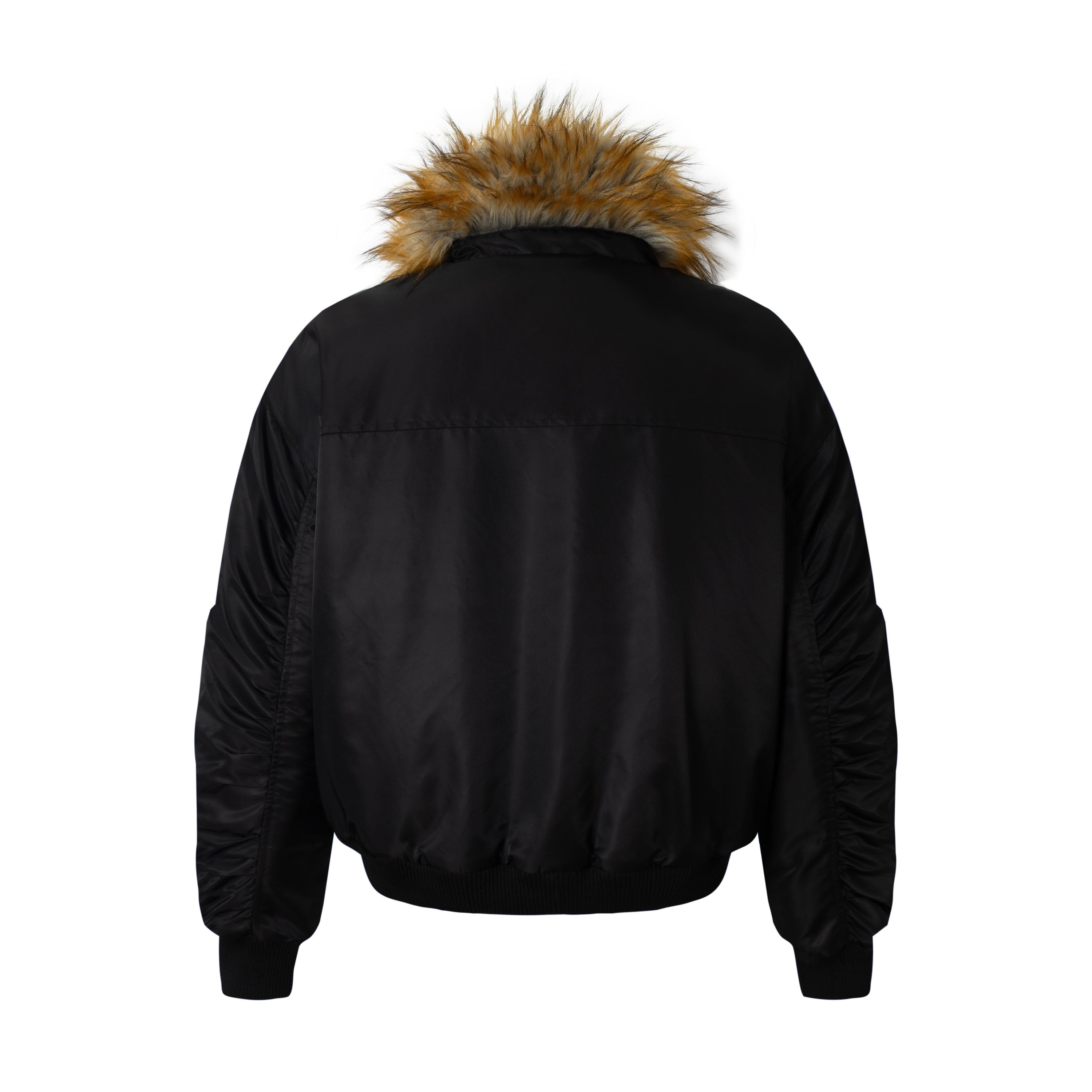 Omirad Faux-Fur Lined Bomber Jacket | Black Winter Coat