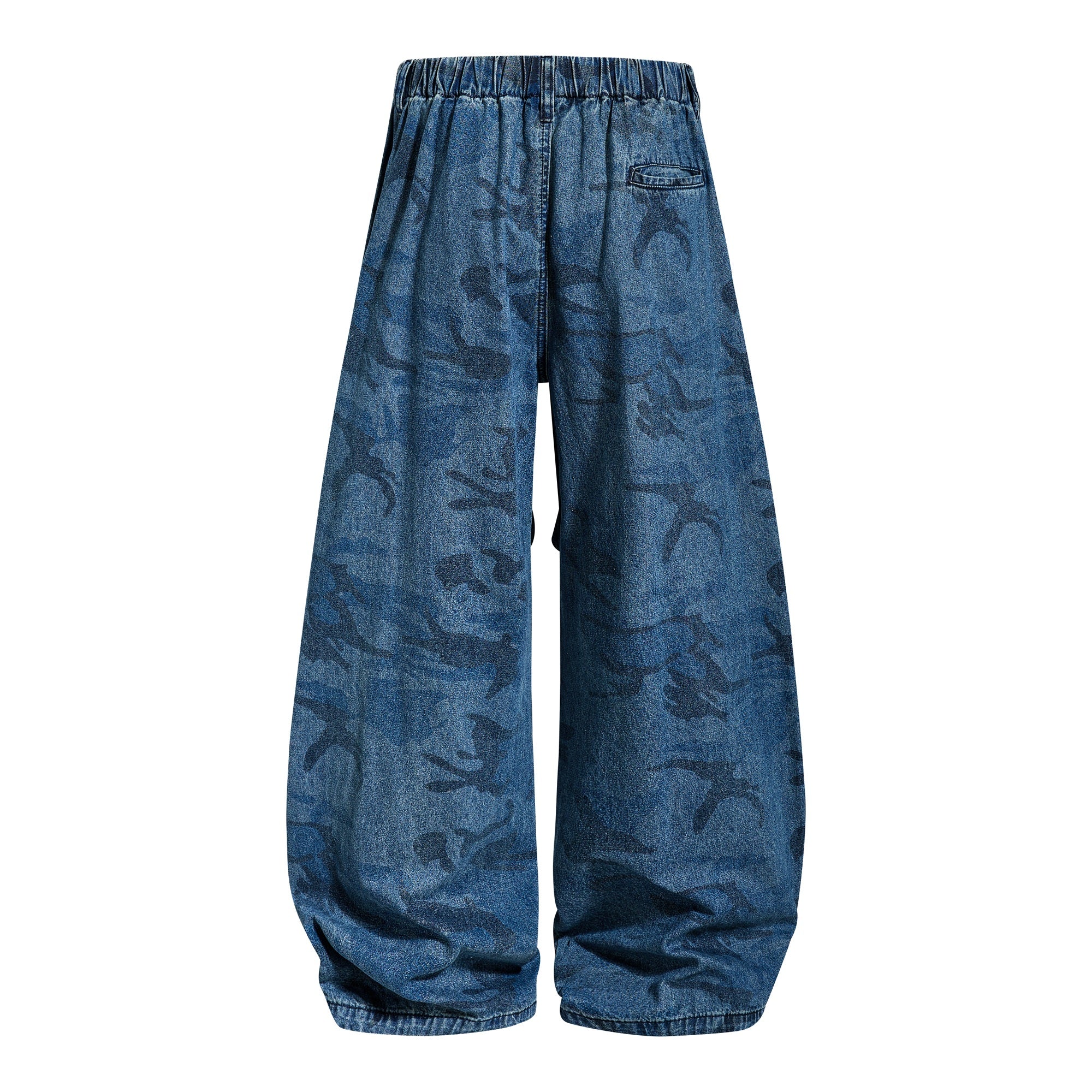 Omirad Washed Camo Baggy Jeans | Y2K Streetwear Denim