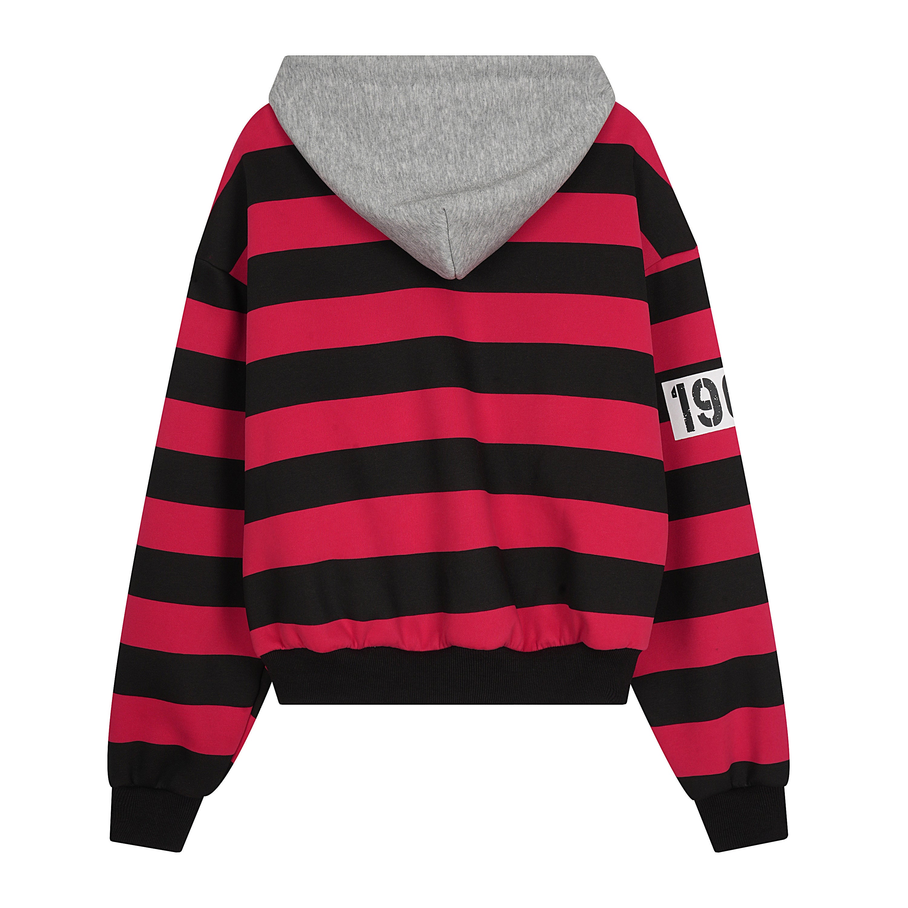 ArtMershier Striped Zip-Up Hoodie | Streetwear Logo Hoodie