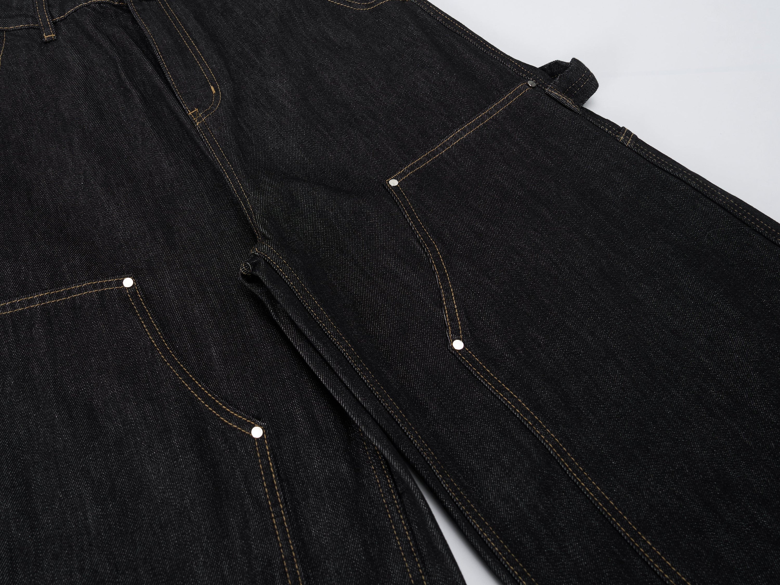 Utility Wide-Leg Carpenter Denim Pants | Dark Wash
