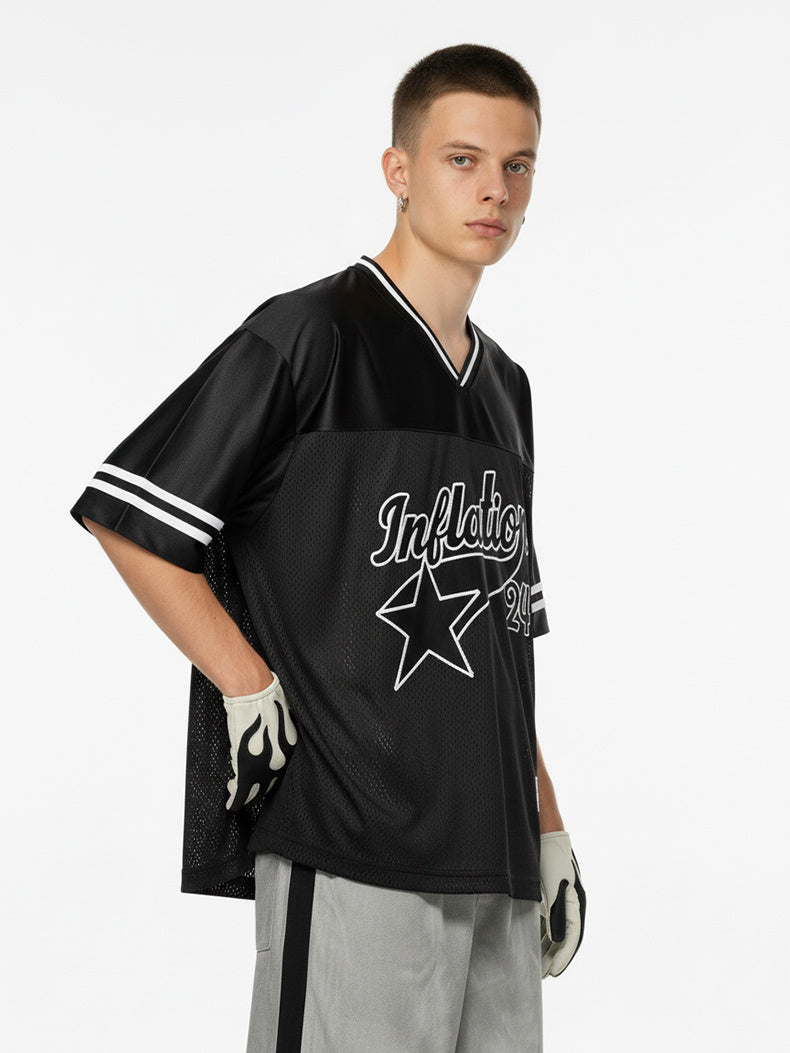 Inflation 24 Star Mesh Jersey | Varsity Streetwear Top