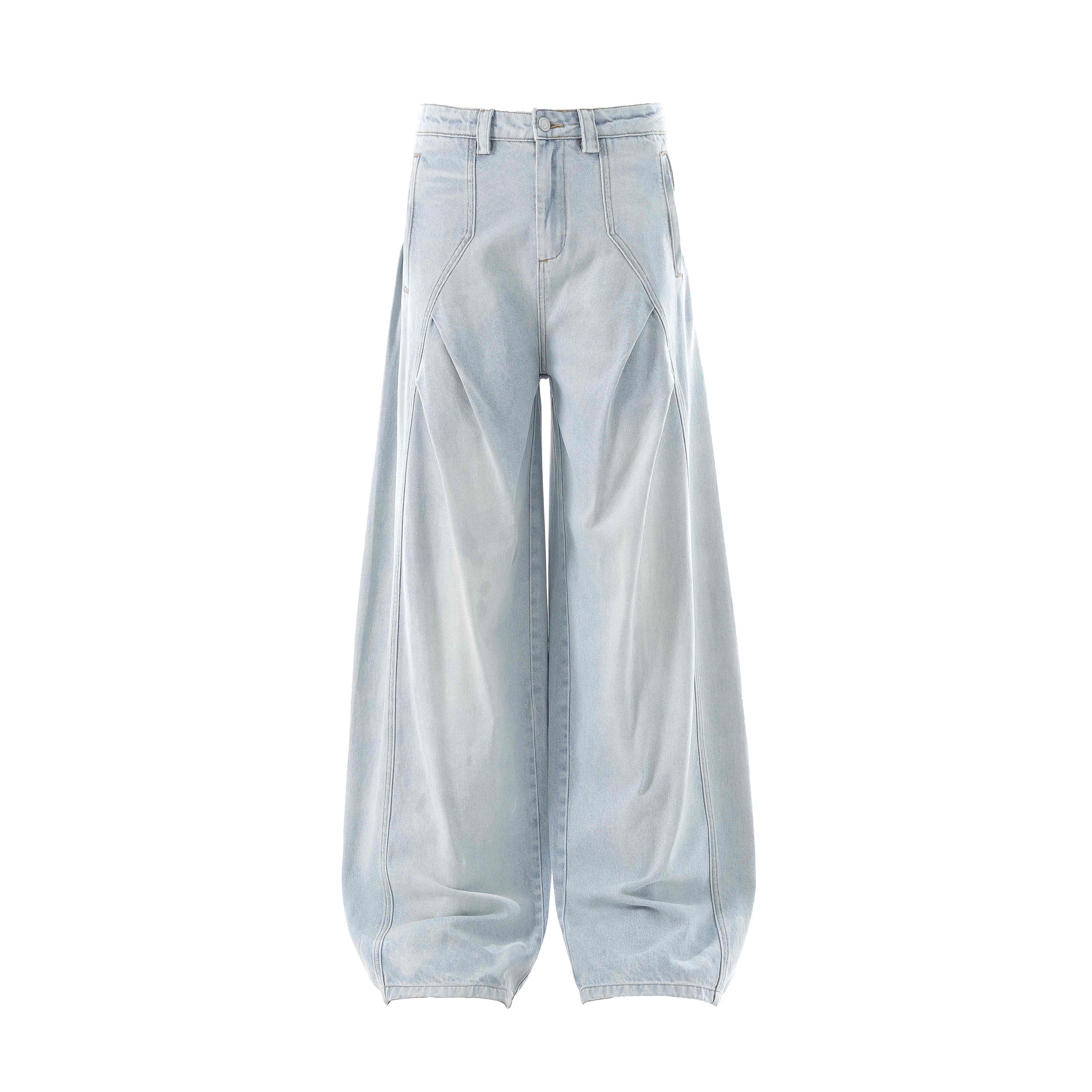 Omirad Ice Fade Panel Denim | Wide-Leg Balloon Fit Jeans