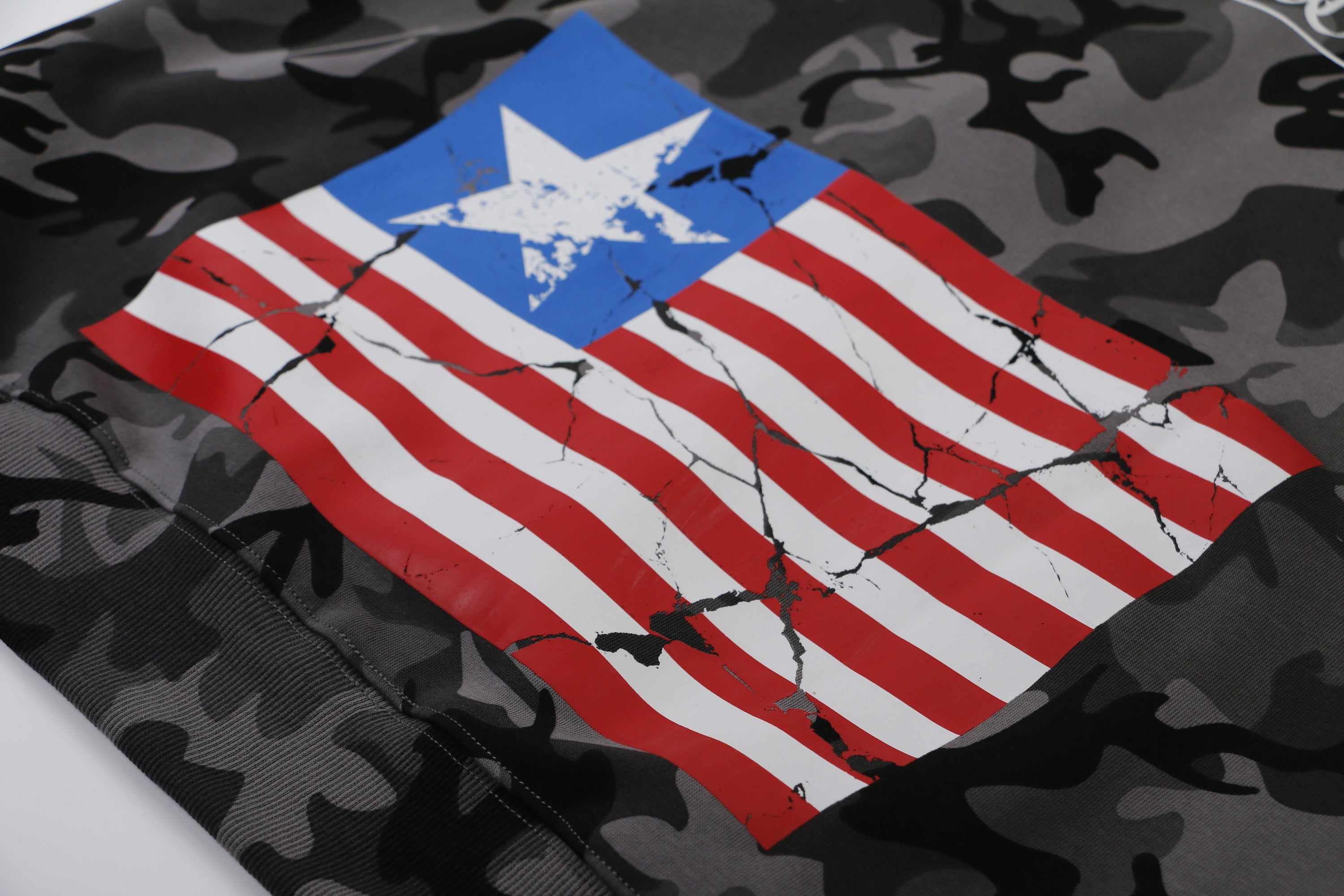 Camo Flag Zip-Up Hoodie | Streetwear Americana Hoodie