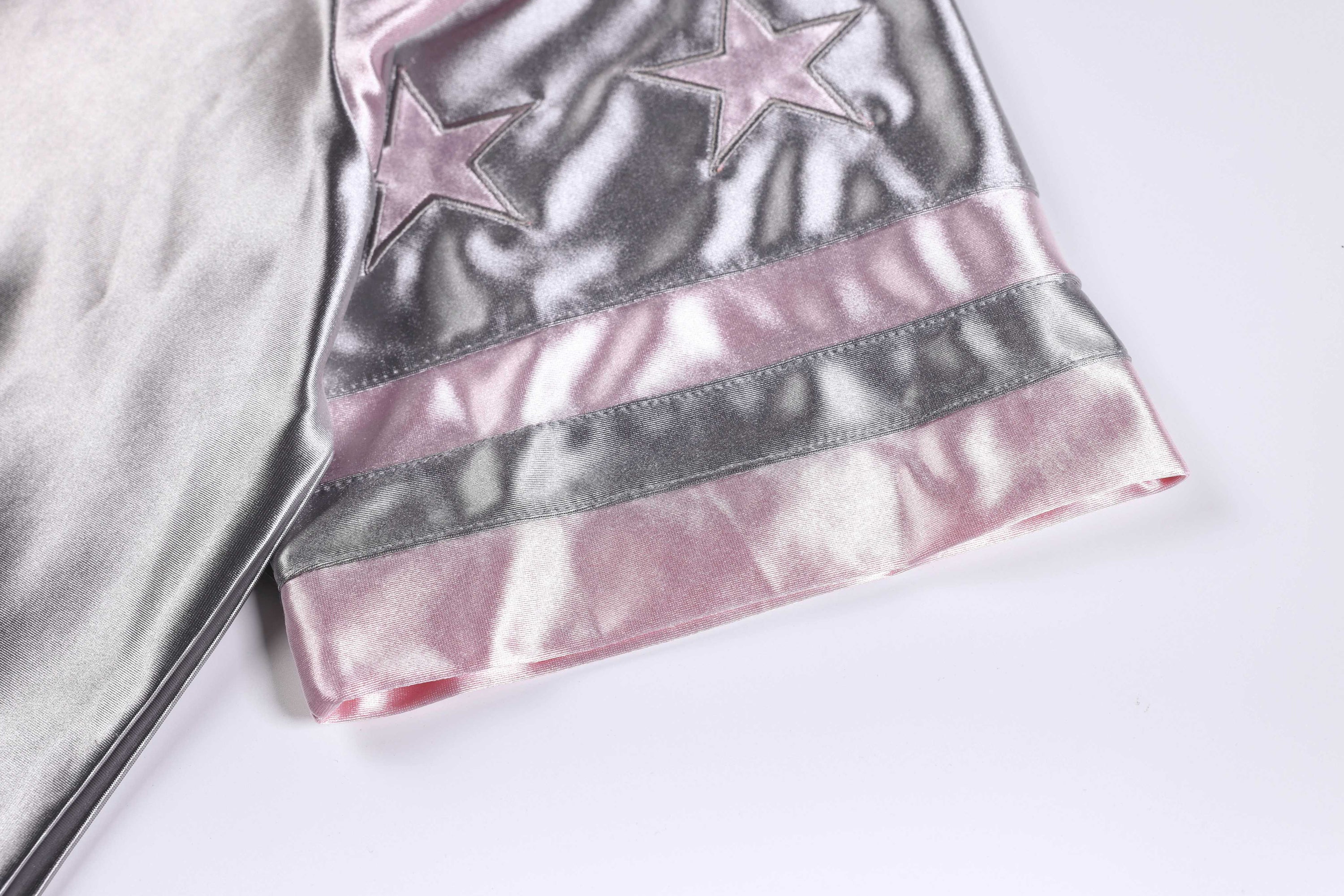 RHNDE Metallic Varsity Jersey Tee | Oversized Y2K Football Shirt