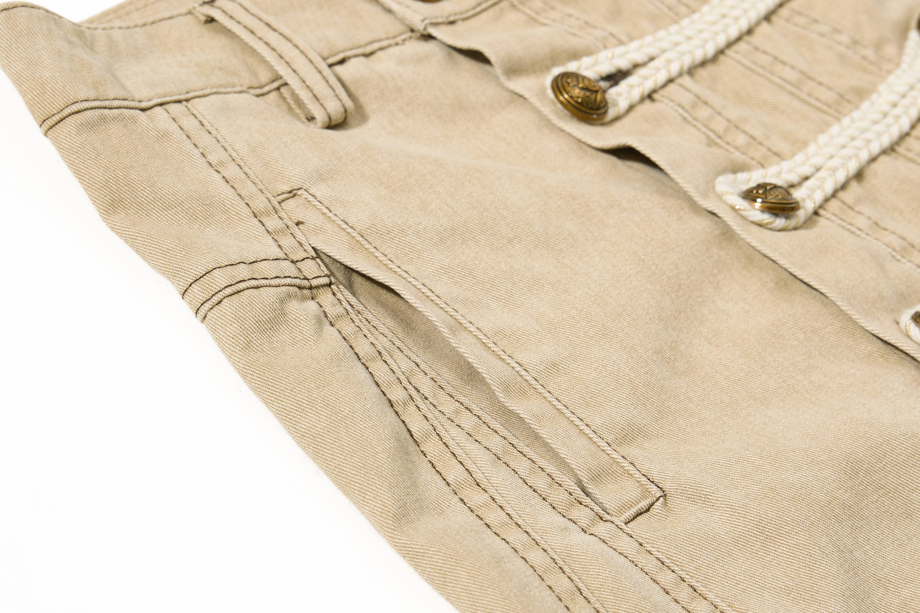 Military Rope Wide-Leg Pants | 100% Cotton Streetwear