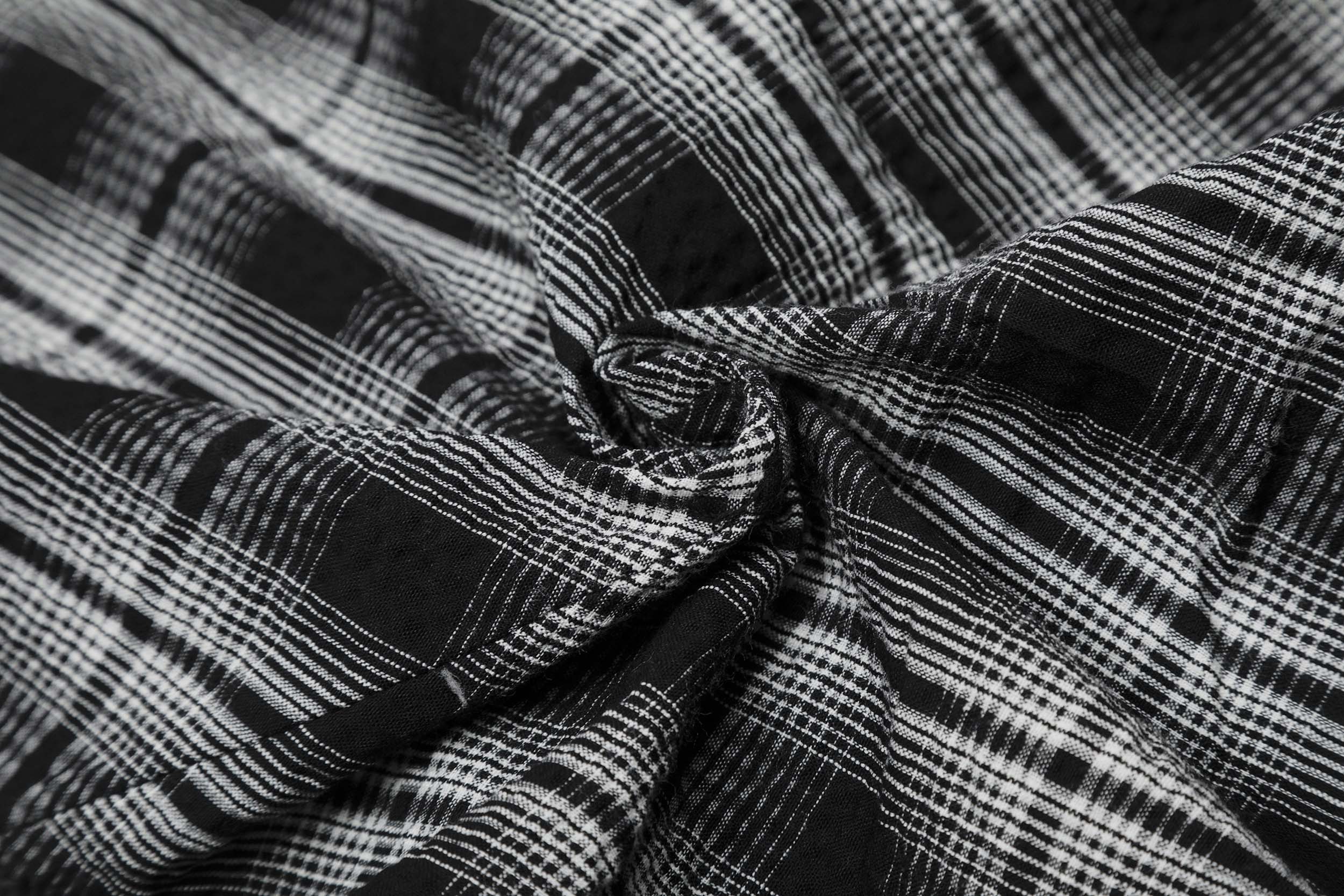 Omirad Plaid Barrel-Leg Pants | Wide-Leg Streetwear Trousers