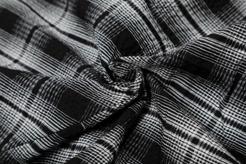 Omirad Plaid Barrel-Leg Pants | Wide-Leg Streetwear Trousers