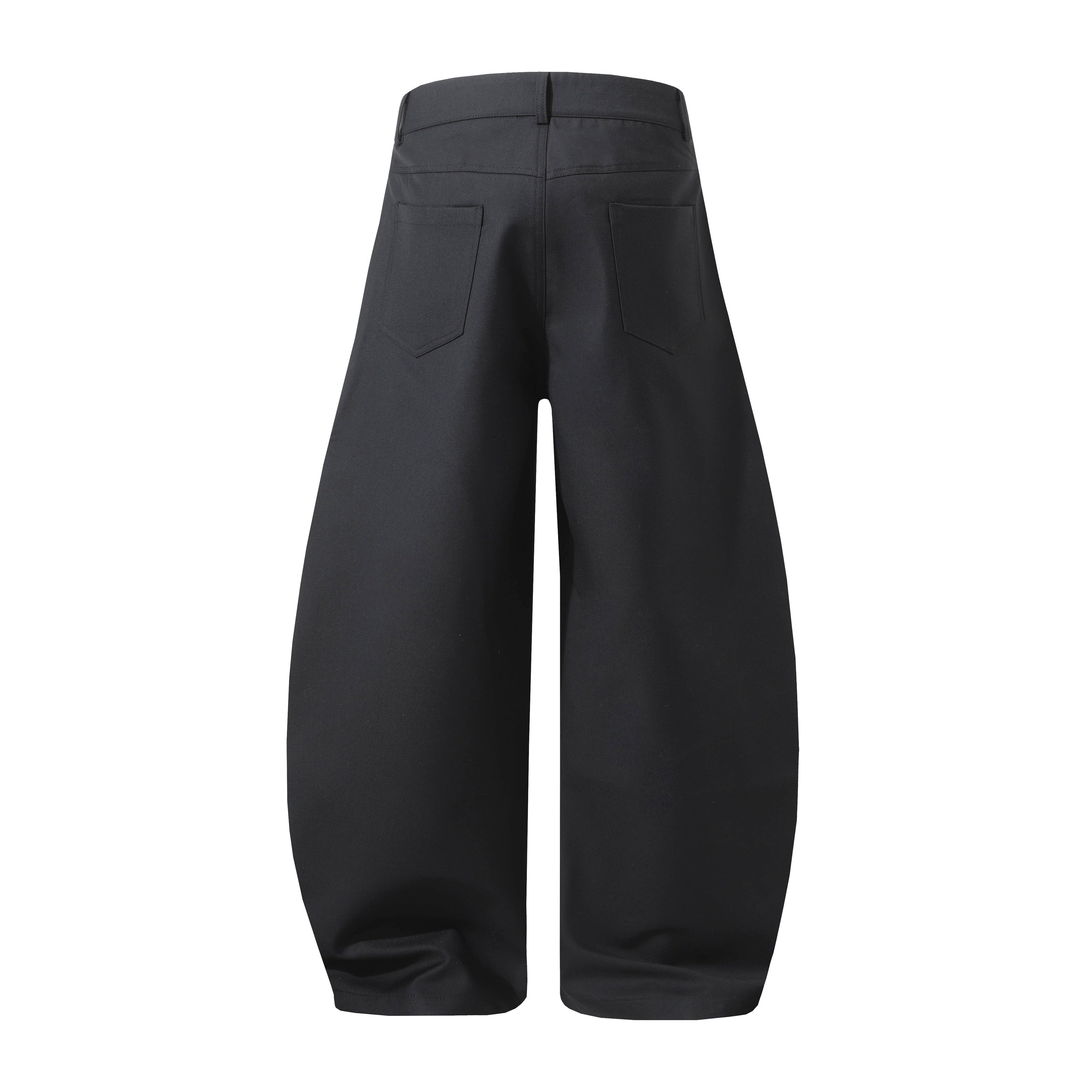 Multi-Button Barrel Wide-Leg Trousers | Sculpted Silhouette
