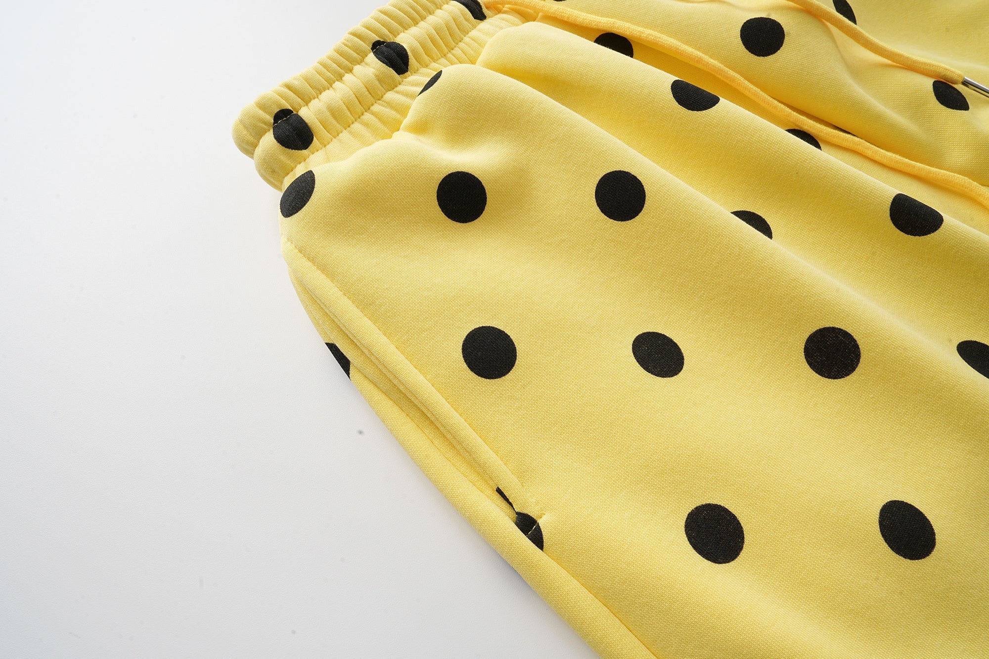 Omirad Polka Dot Wide-Leg Pants | Yellow & Black Cotton