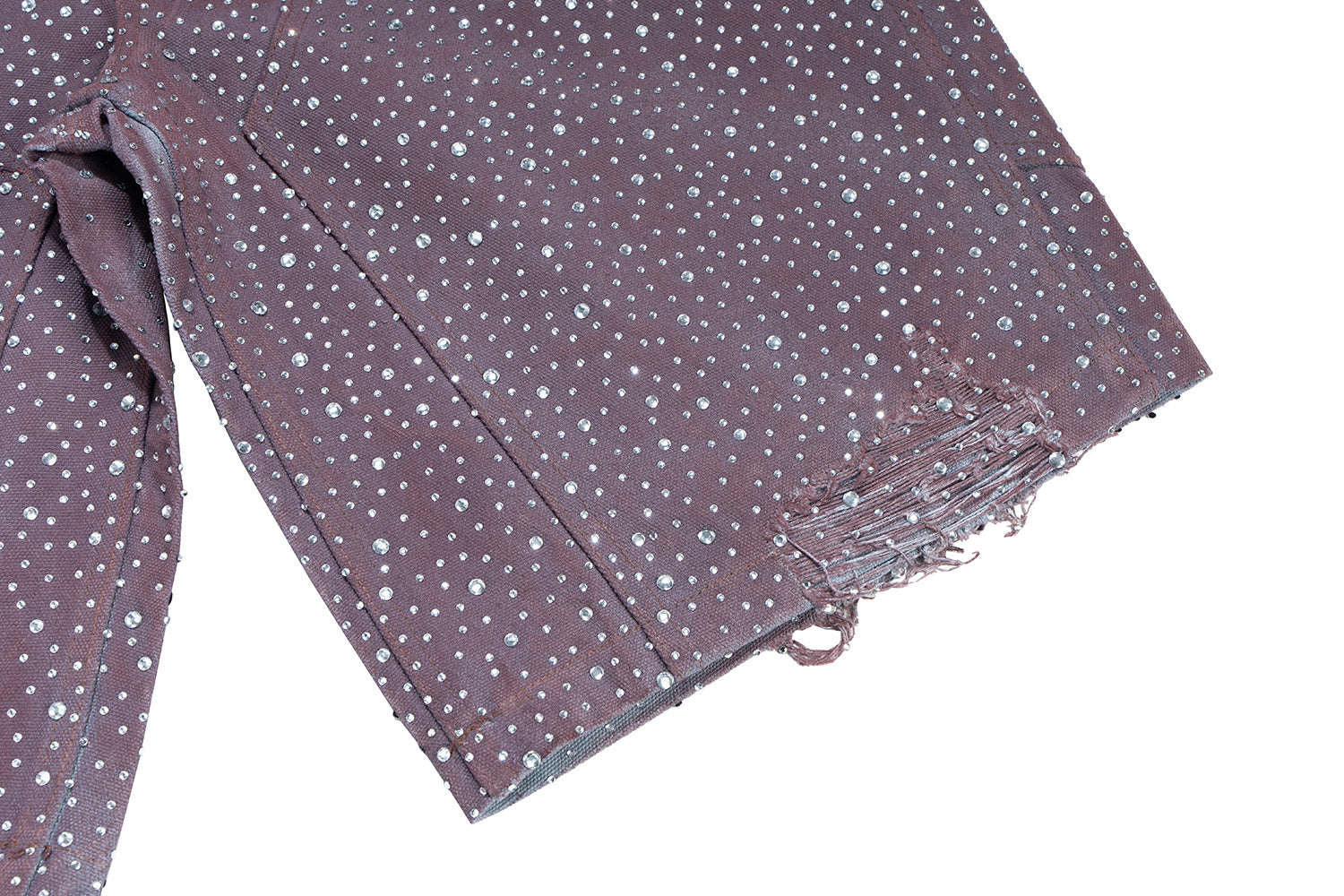Omirad Studded Denim Shorts | Rhinestone Embellished Baggy Fit