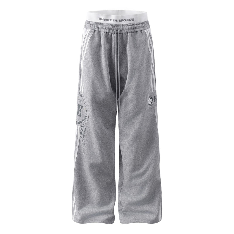 Fairfocus College Track Pants | Wide-Leg Streetwear Sweatpants