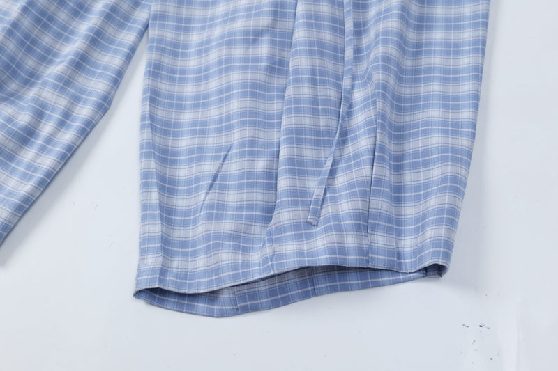 Fairfocus Draped Plaid Wide-Leg Pants | Avant-Garde Streetwear