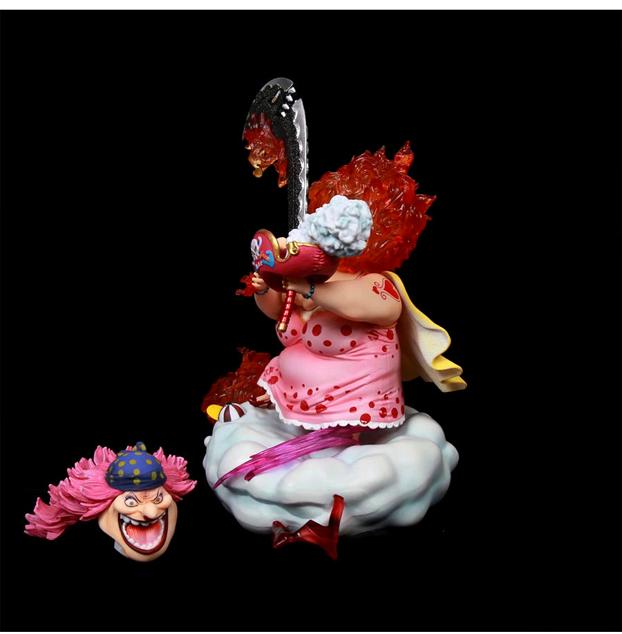 Big Mom Action Figurine – 28cm with Fiery Effects and Dynamic Sword, Limited Edition – One Piece Collectible