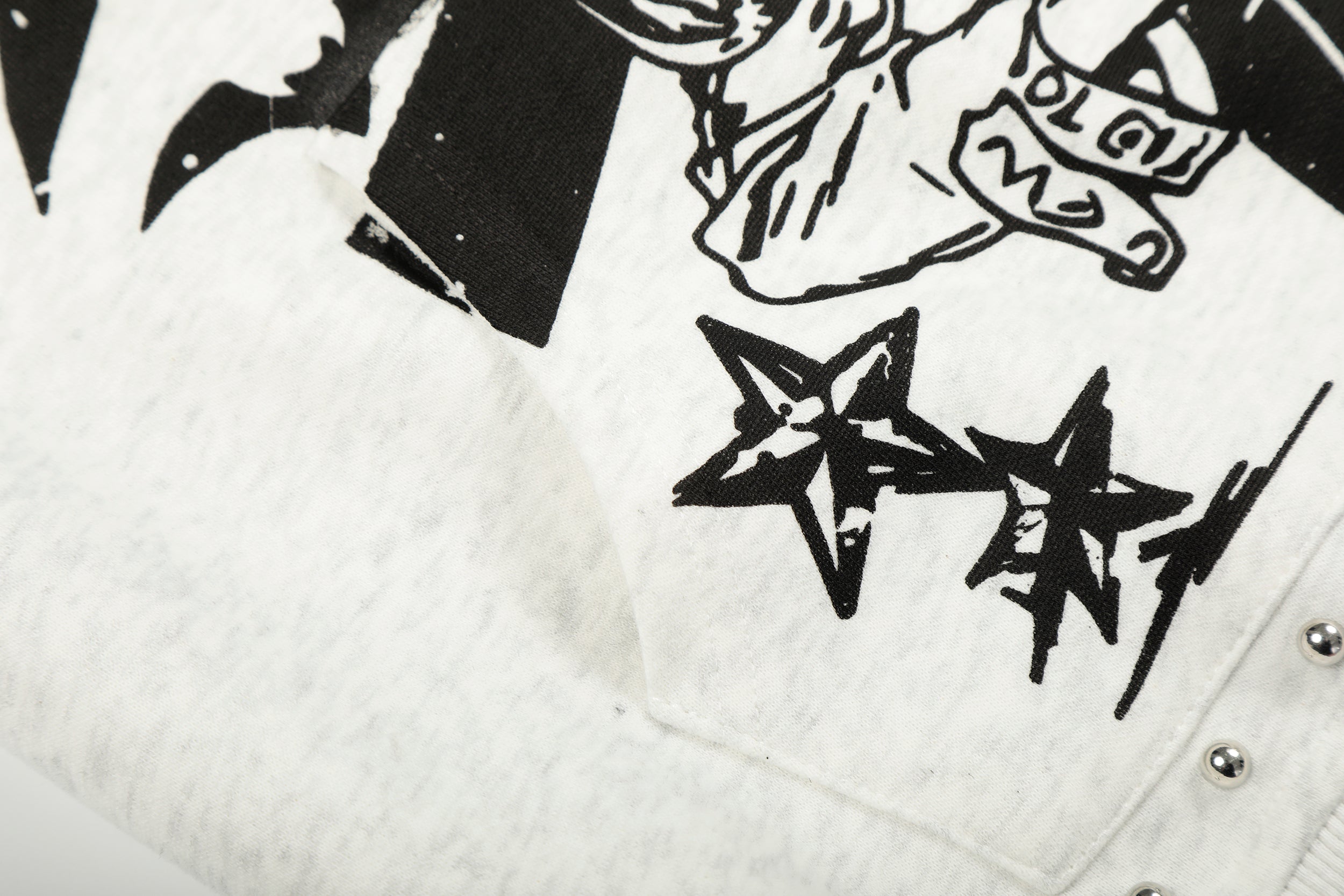 Faux-Fur Collar Anime Graphic Zip Hoodie | Studded Streetwear