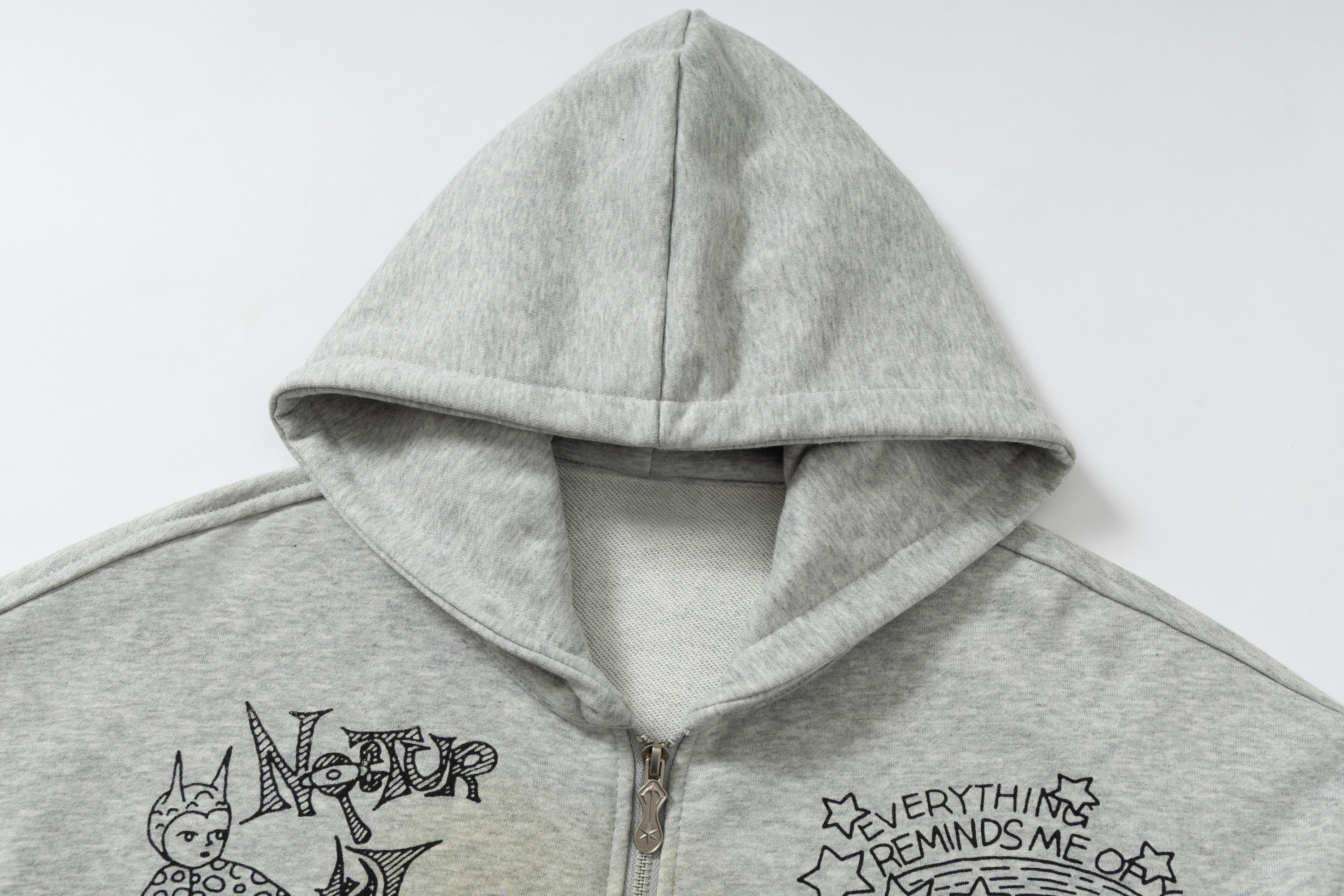 Omirad Doodle Graphic Zip Hoodie | Streetwear Statement