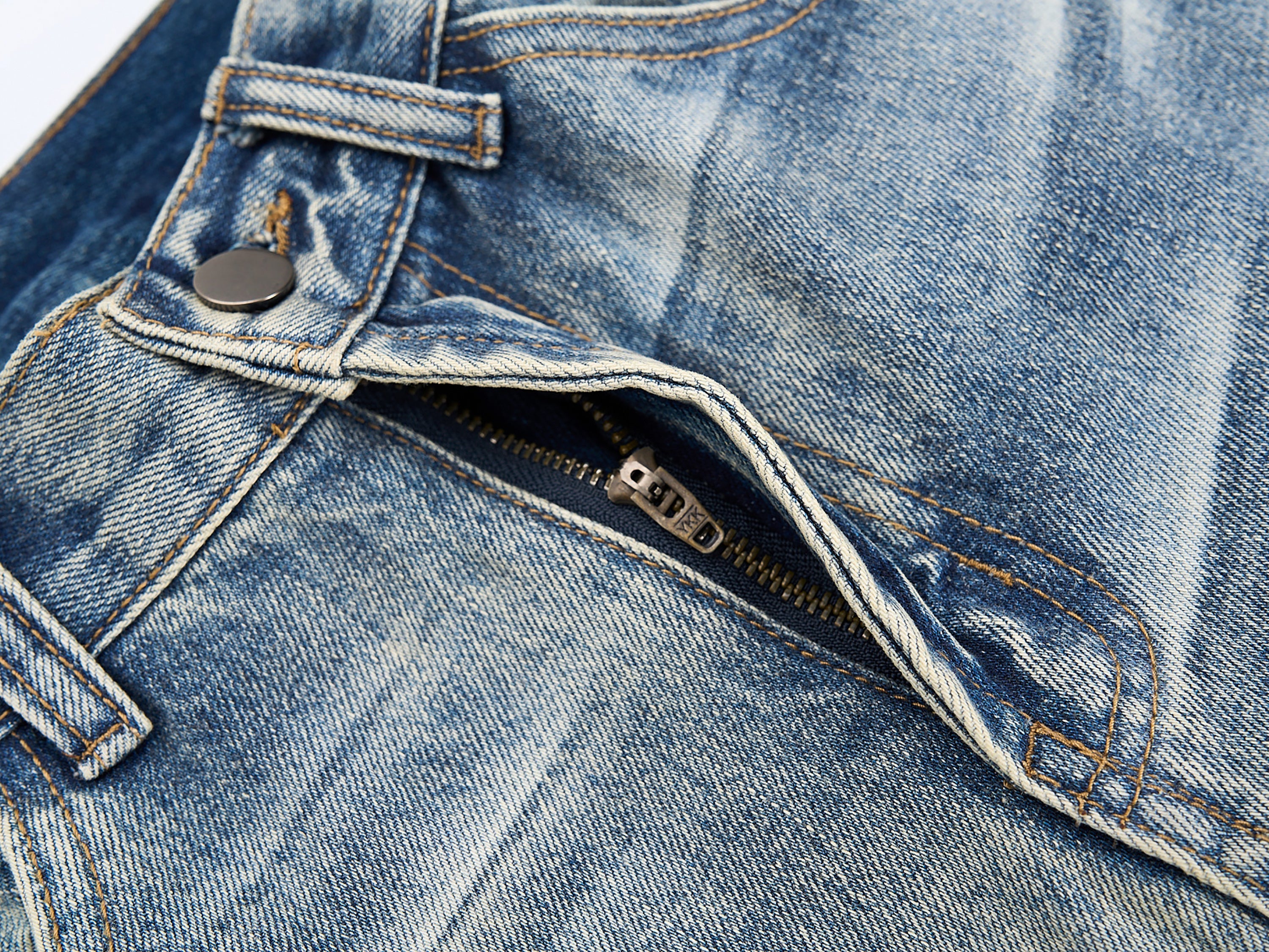 Omirad Vintage Washed Wide-Leg Jeans | 100% Cotton Denim