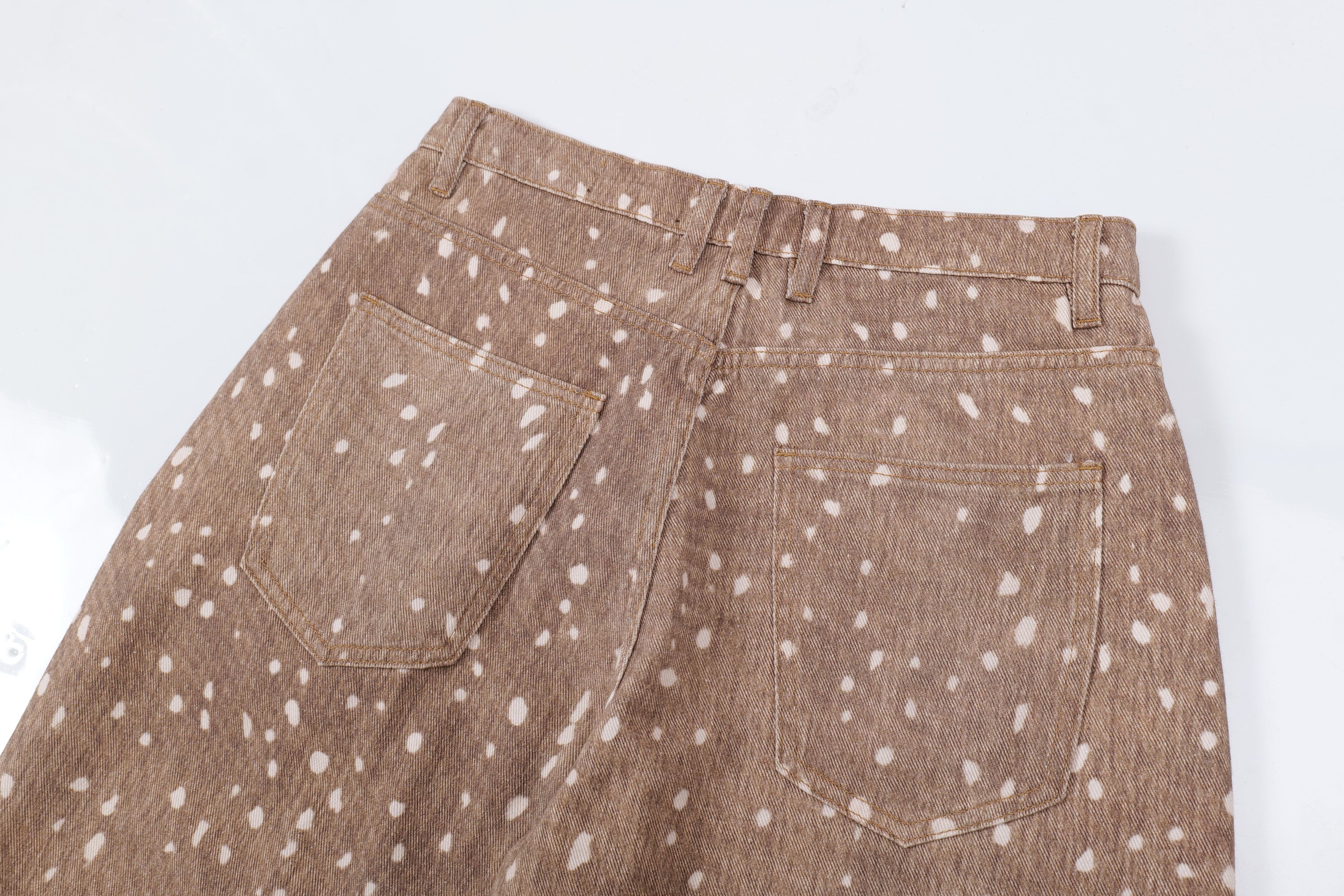 Omirad Fawn Print Wide-Leg Jeans | Spotted Denim