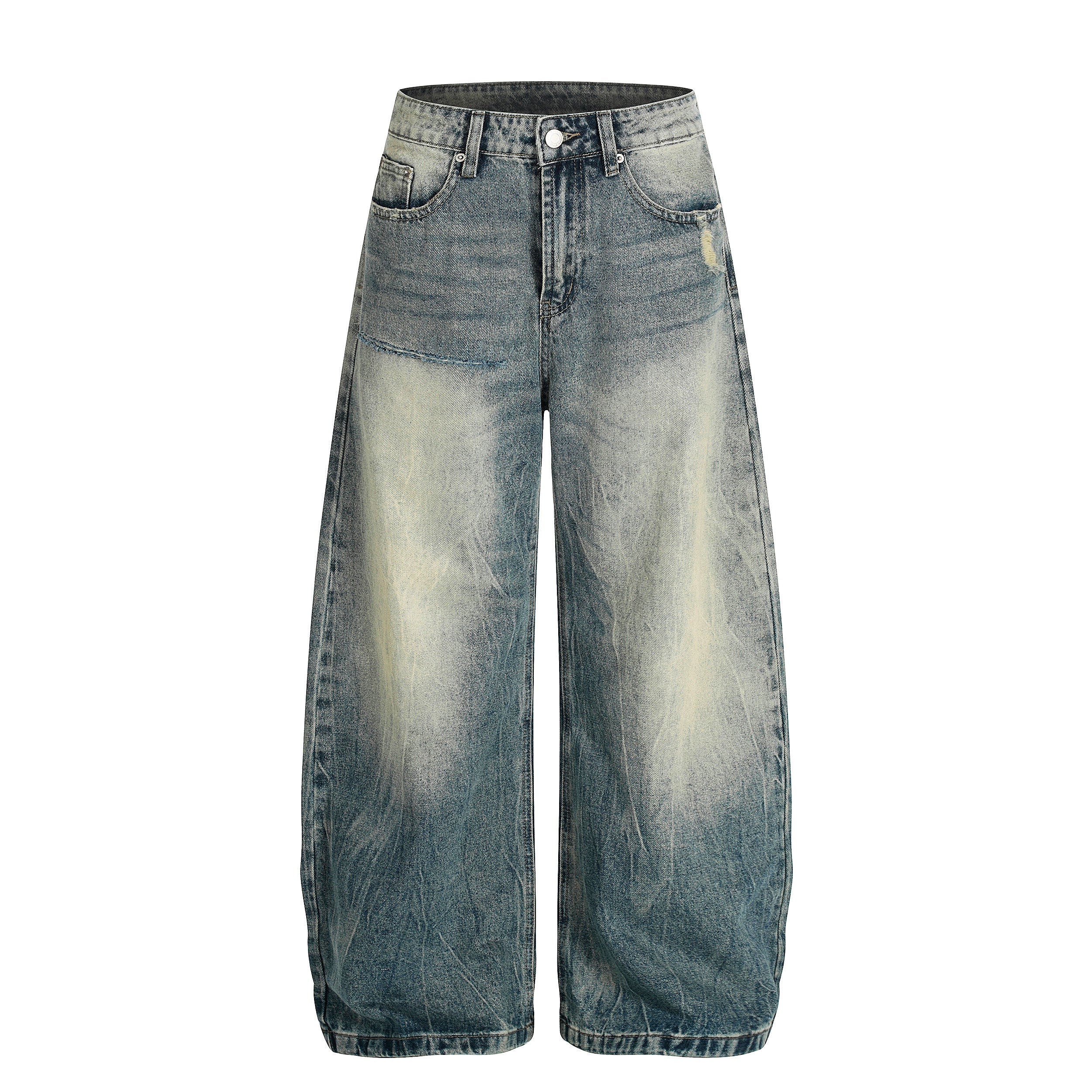 Omirad Vintage Fade Wide-Leg Jeans | Oversized Streetwear Denim