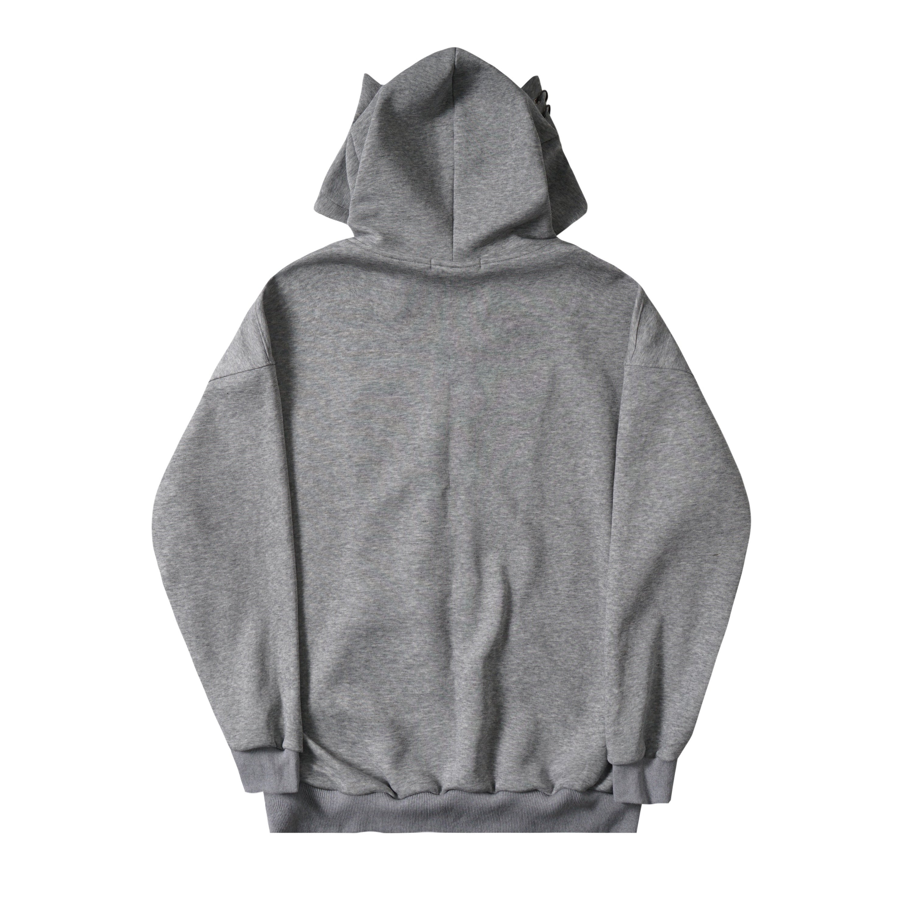 Omirad Cat Ear Graphic Zip-Up Hoodie | Streetwear