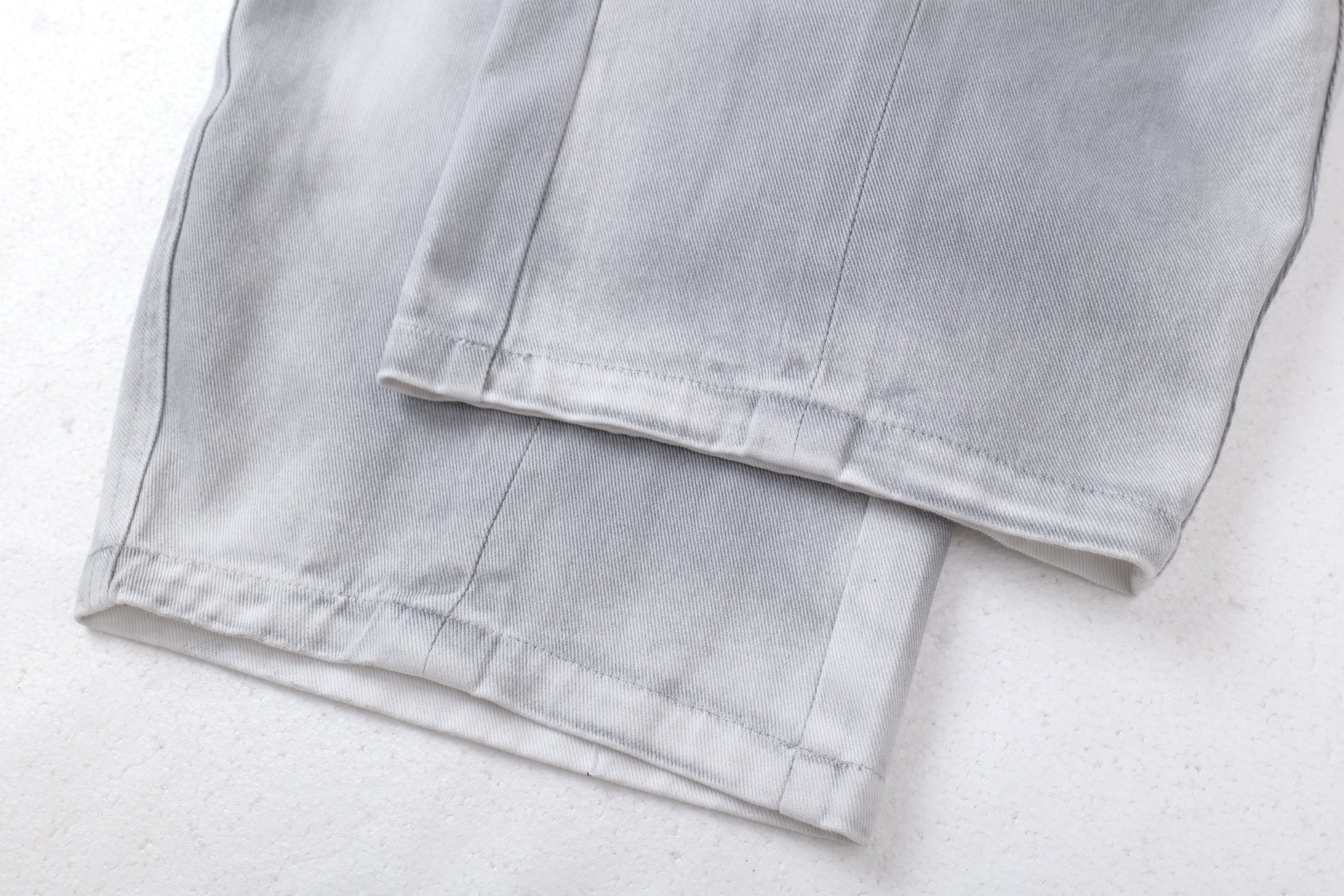 Washed Curved-Panel Balloon Wide-Leg Jeans | Sculptural Denim