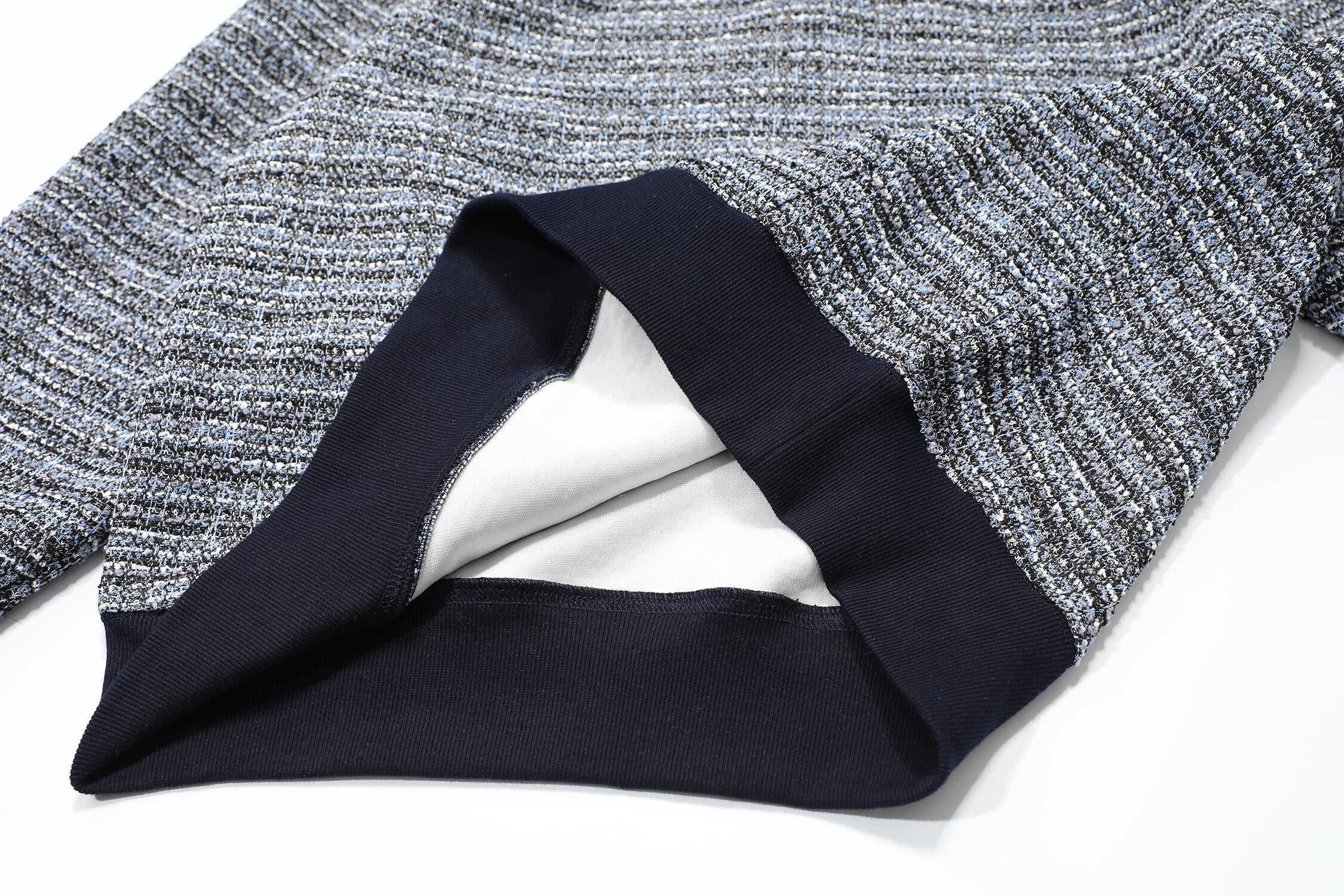 Omirad Textured Knit Hoodie | Woven Boucle Hooded Sweatshirt