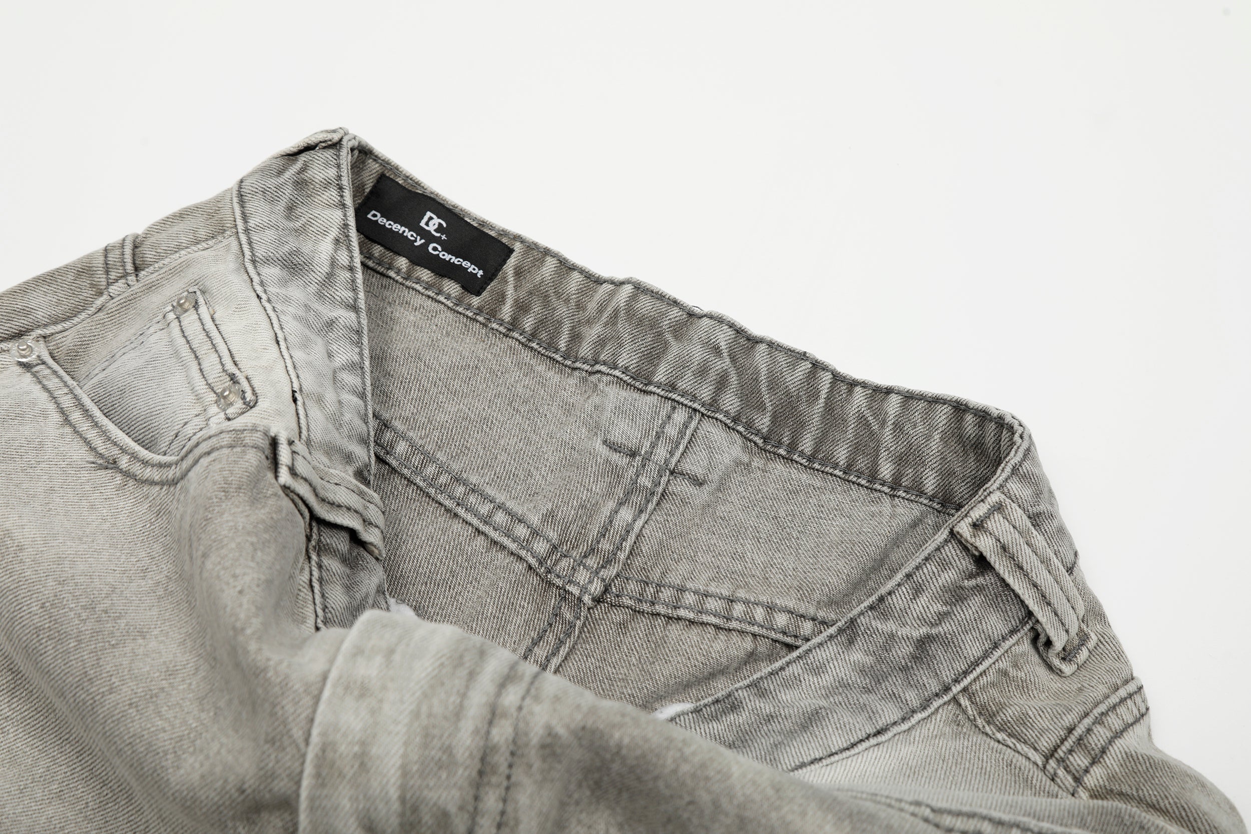 Omirad Distressed Paint-Splash Wide-Leg Jeans | Streetwear