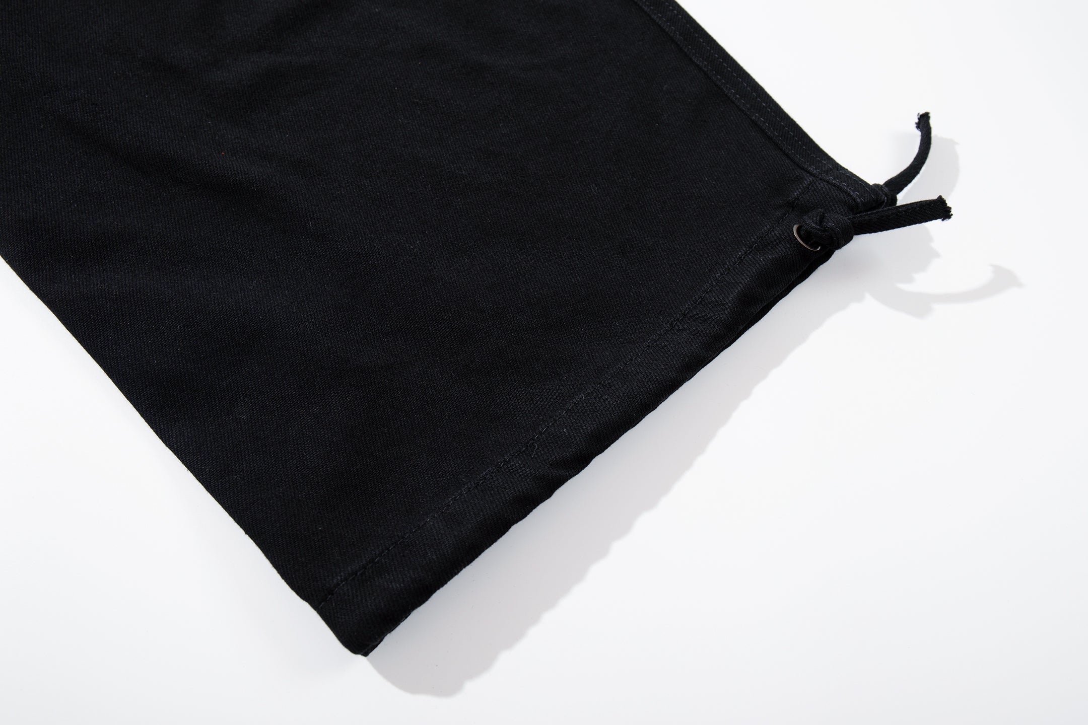Omirad Tactical Distressed Wide-Leg Pants | Black Denim
