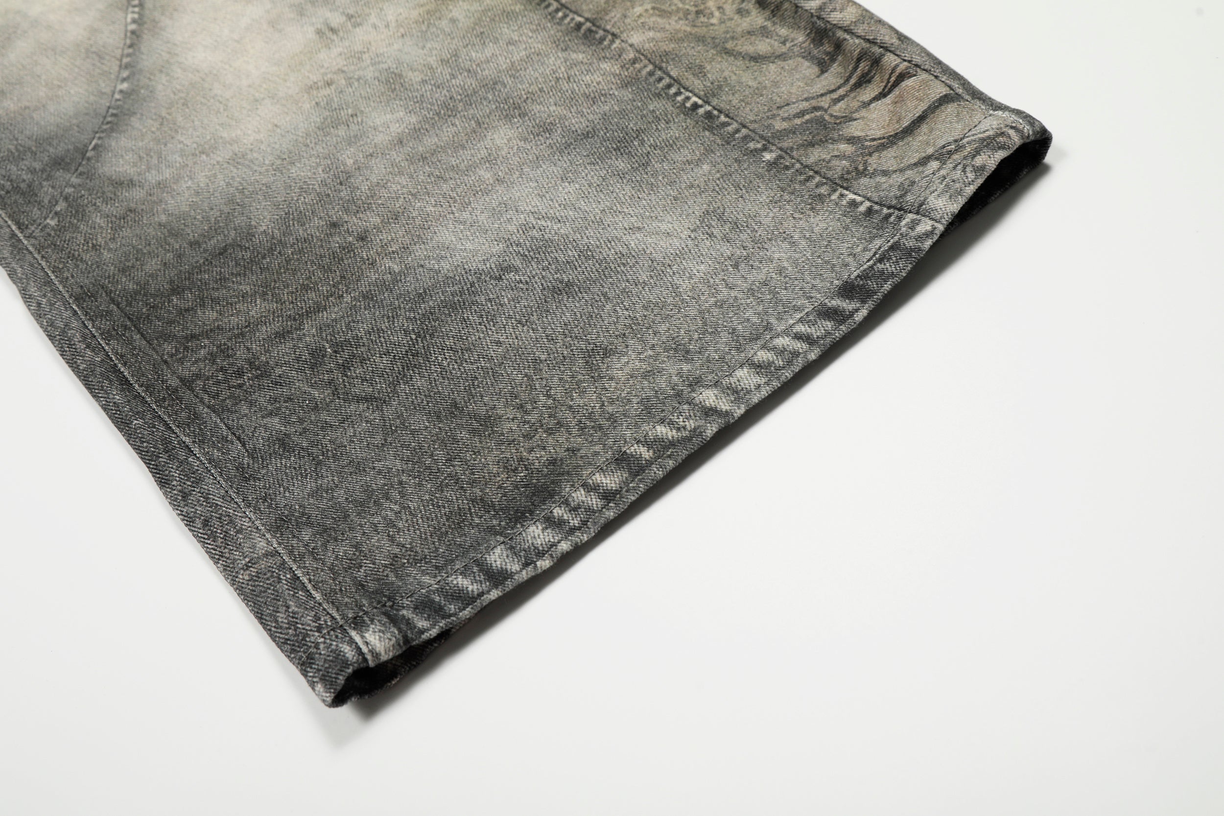 Omirad Washed Curved Barrel-Leg Denim Pants | SEAKOFF
