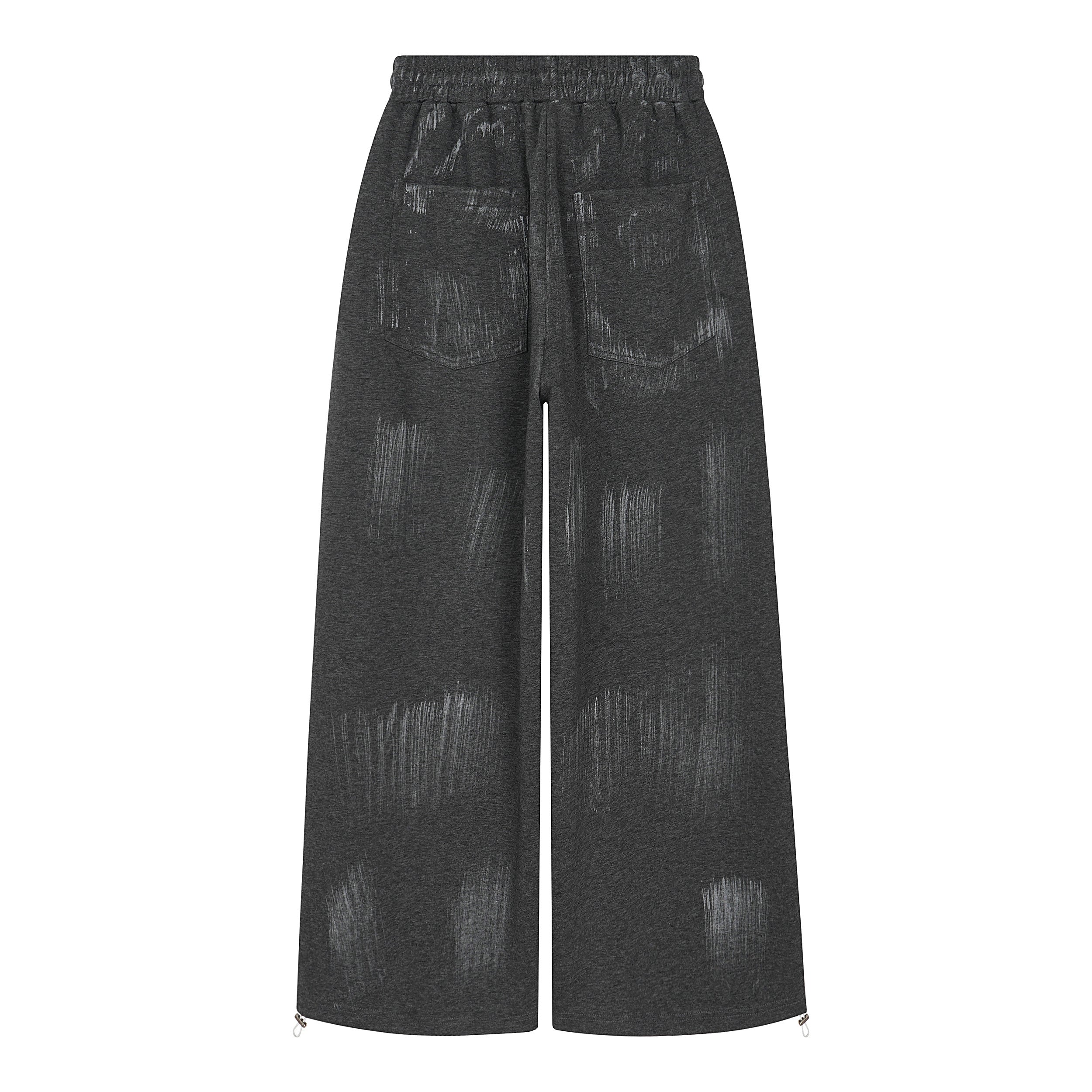 Distressed Print Wide-Leg Sweatpants | Streetwear Joggers