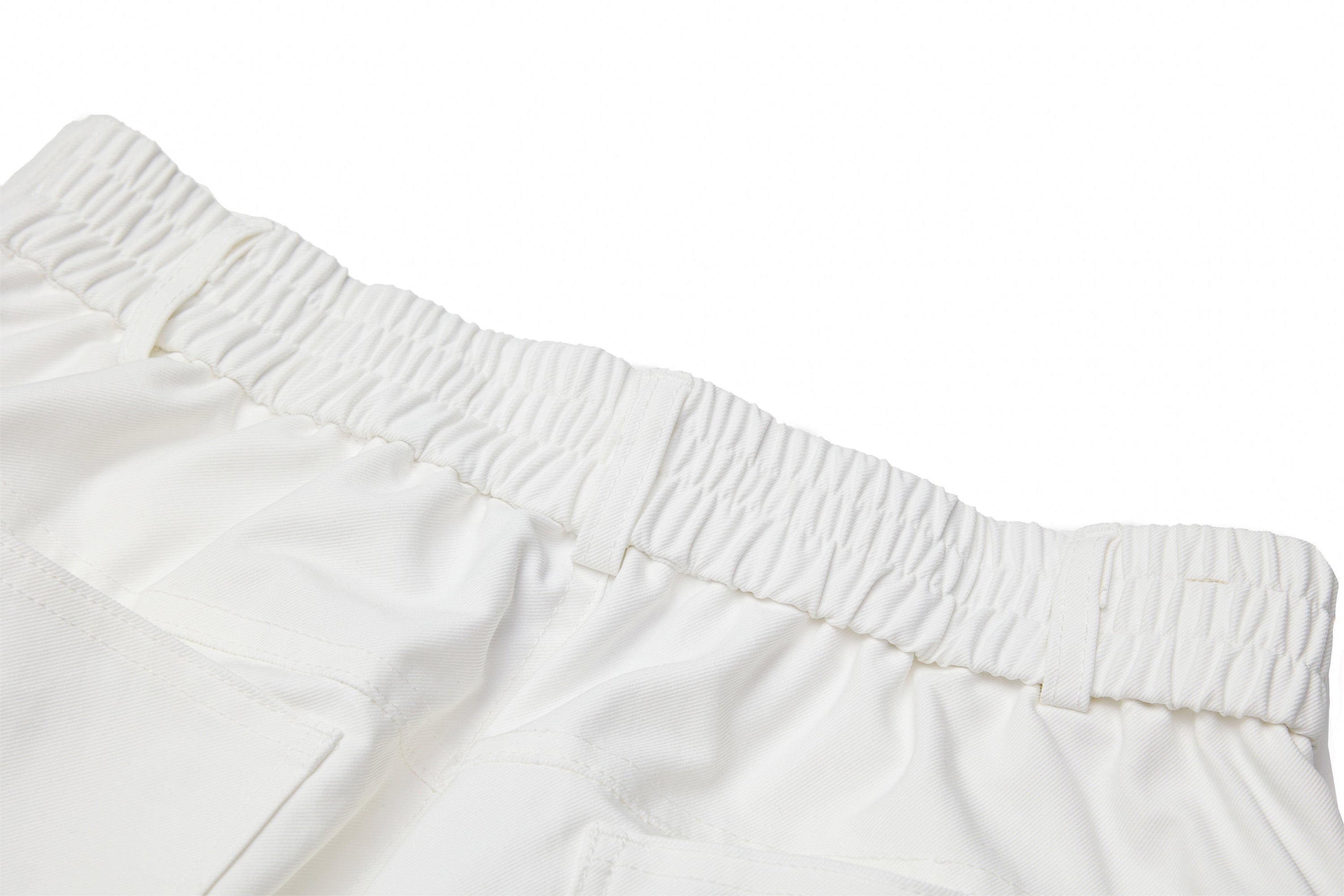 Omirad Sculpted Pleat Tech Wide-Leg Pants | Black & White