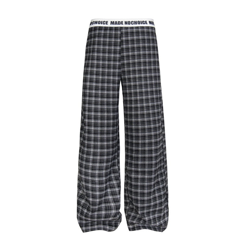 Made No Choice Plaid Wide-Leg Lounge Pants | 100% Cotton