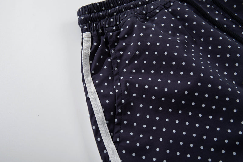 Polka Dot Wide-Leg Track Pants | Sporty Streetwear