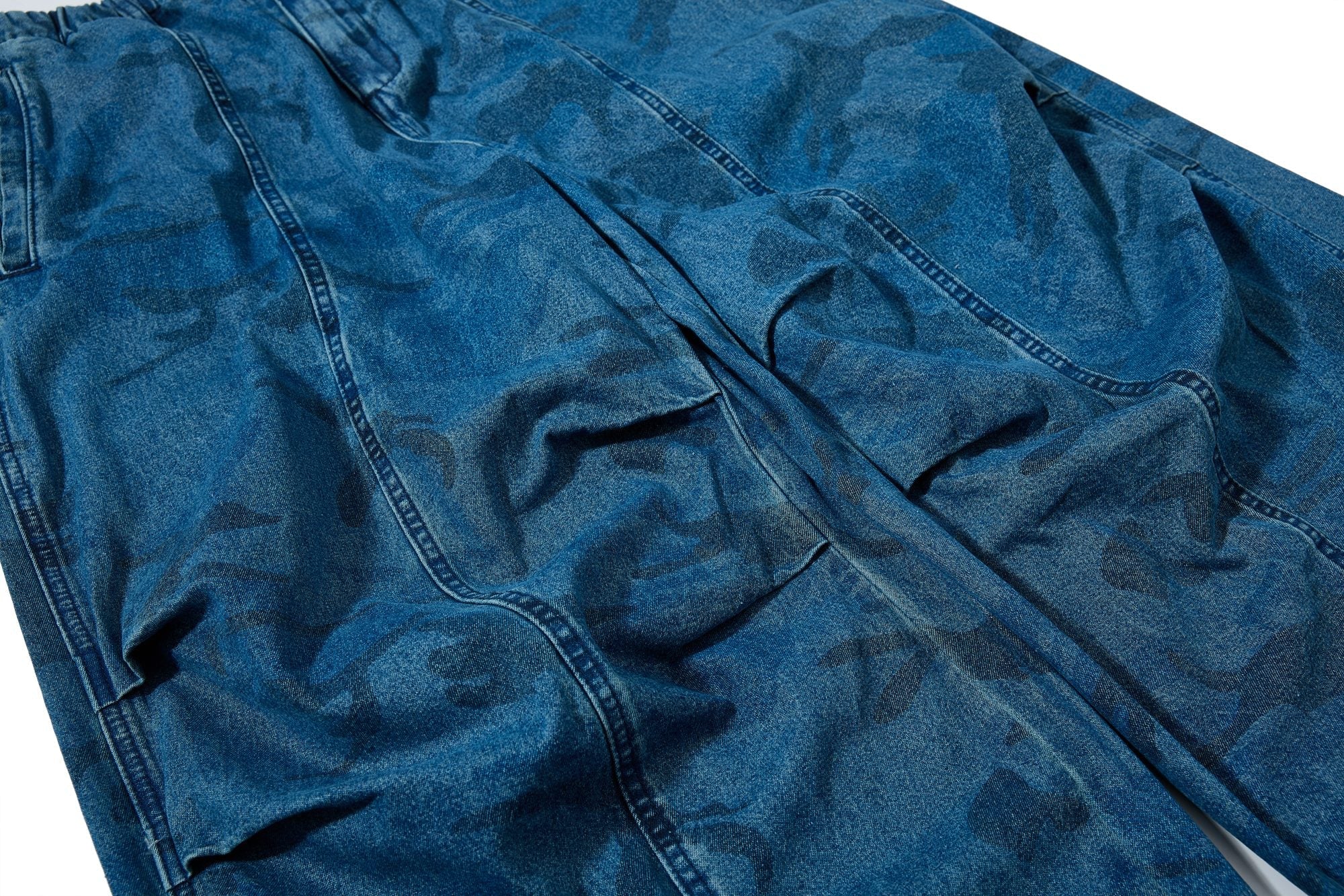 Omirad Washed Camo Baggy Jeans | Y2K Streetwear Denim