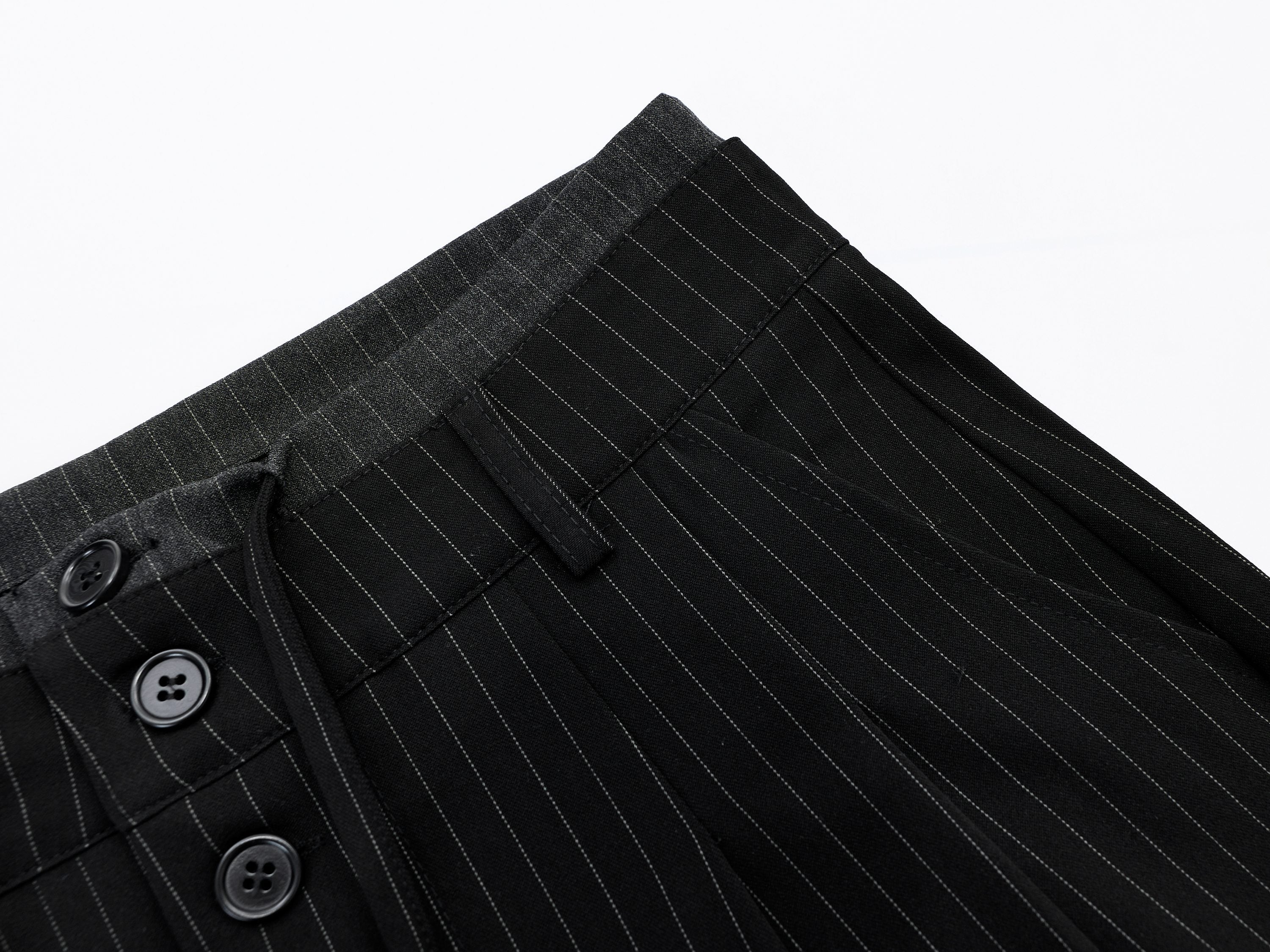 Omirad Pinstripe Wide-Leg Shorts | Oversized Tailored Streetwear