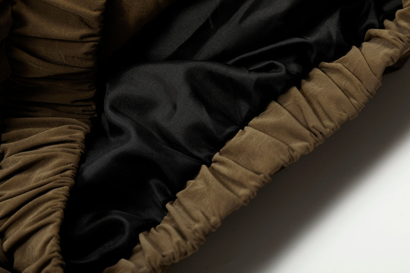 Detachable Faux Fur Collar PU Puffer Jacket | Cropped
