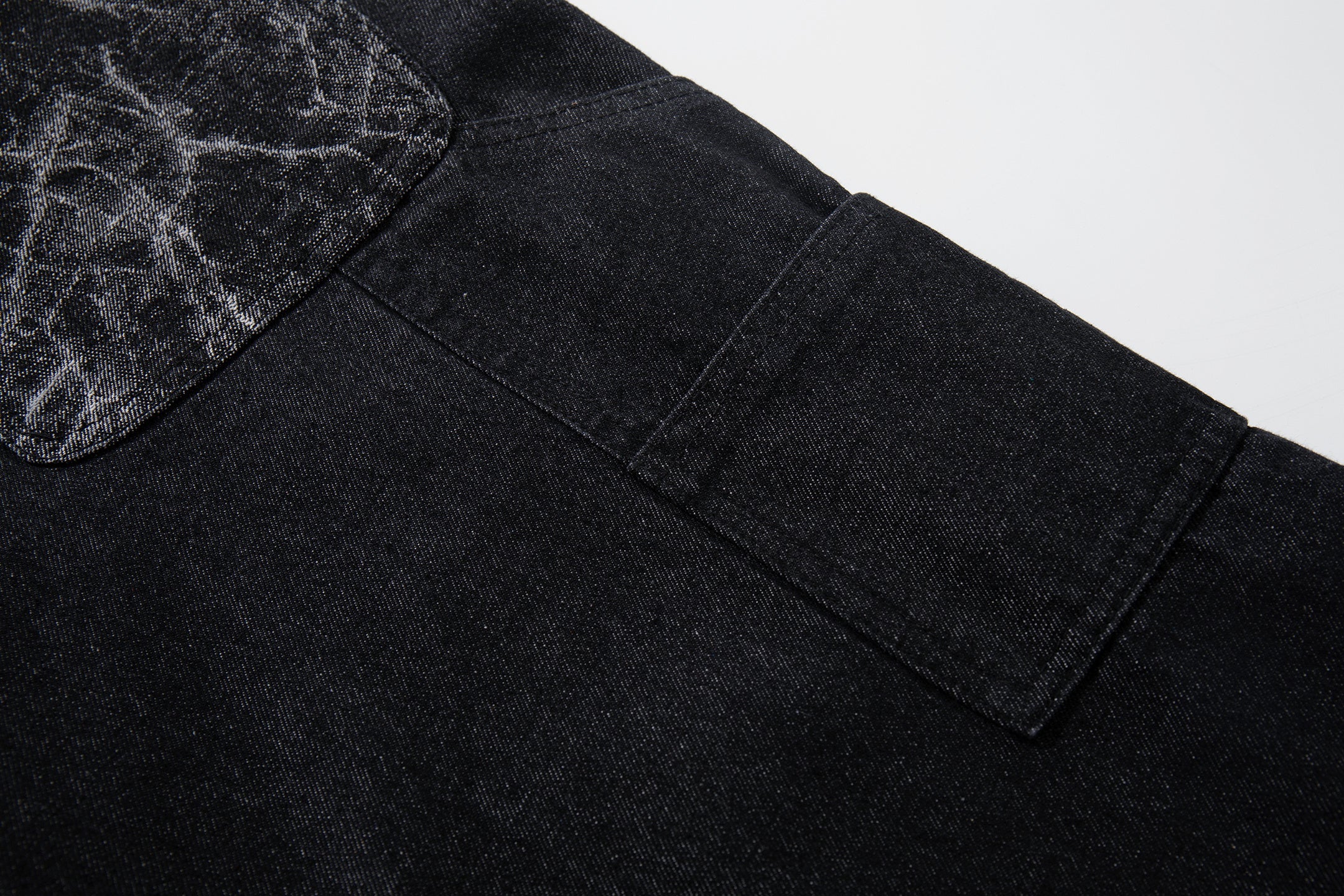 Omirad Cracked Panel Wide-Leg Denim Pants | Streetwear