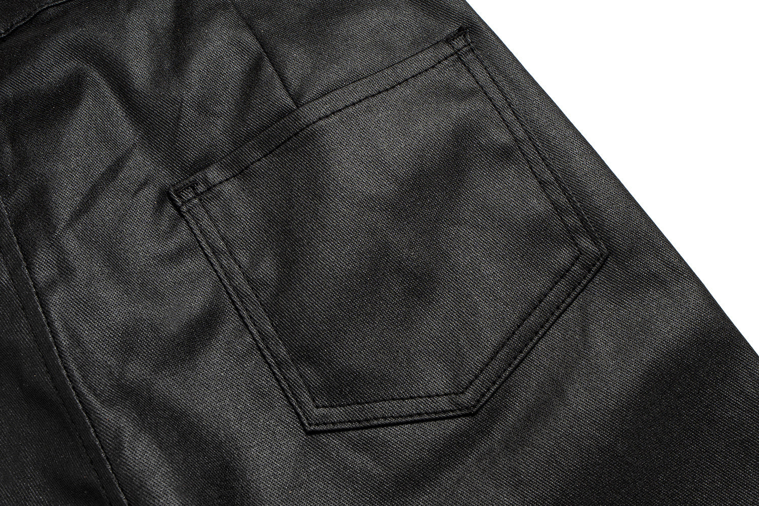 Omirad Blade-Cut Zip Flare Leather-Effect Pants