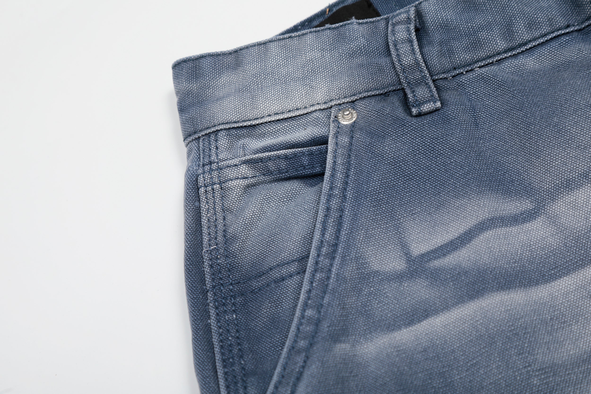 Washed Wrinkle Effect Wide-Leg Denim Jeans | Omirad