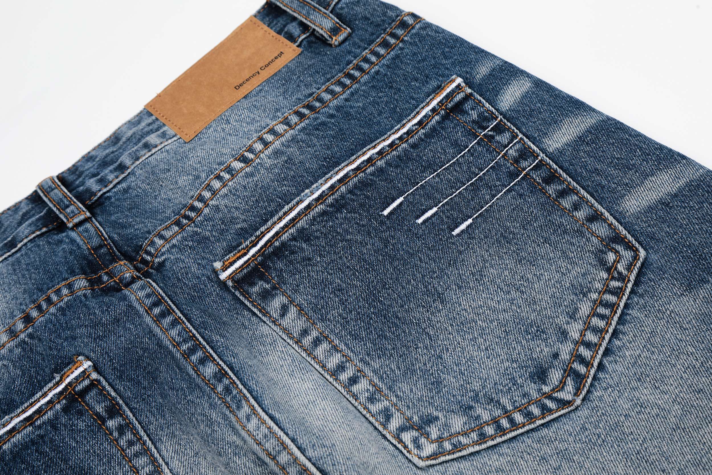 Omirad Vintage Fade Straight-Leg Denim Jeans | 100% Cotton