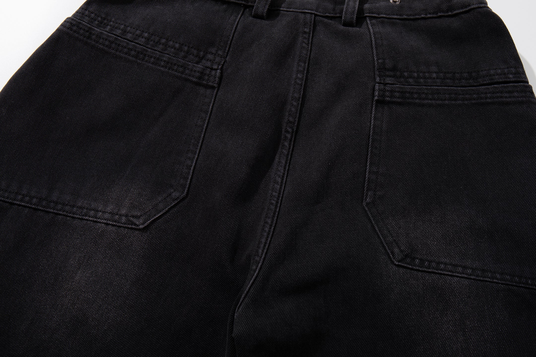 Omirad Strap-Detail Washed Wide-Leg Jeans | Dark Denim