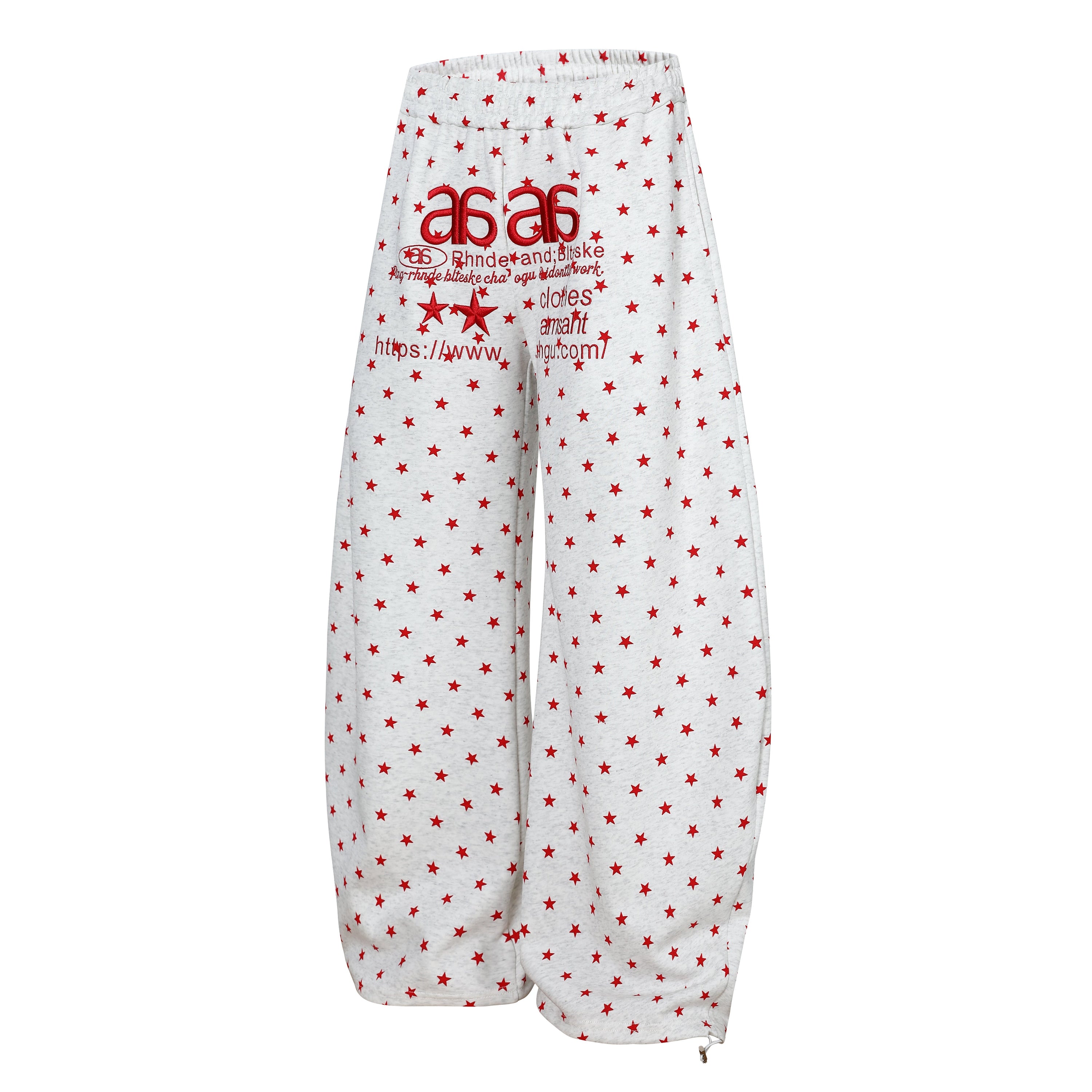 Omirad Star Print Wide-Leg Sweatpants | Streetwear
