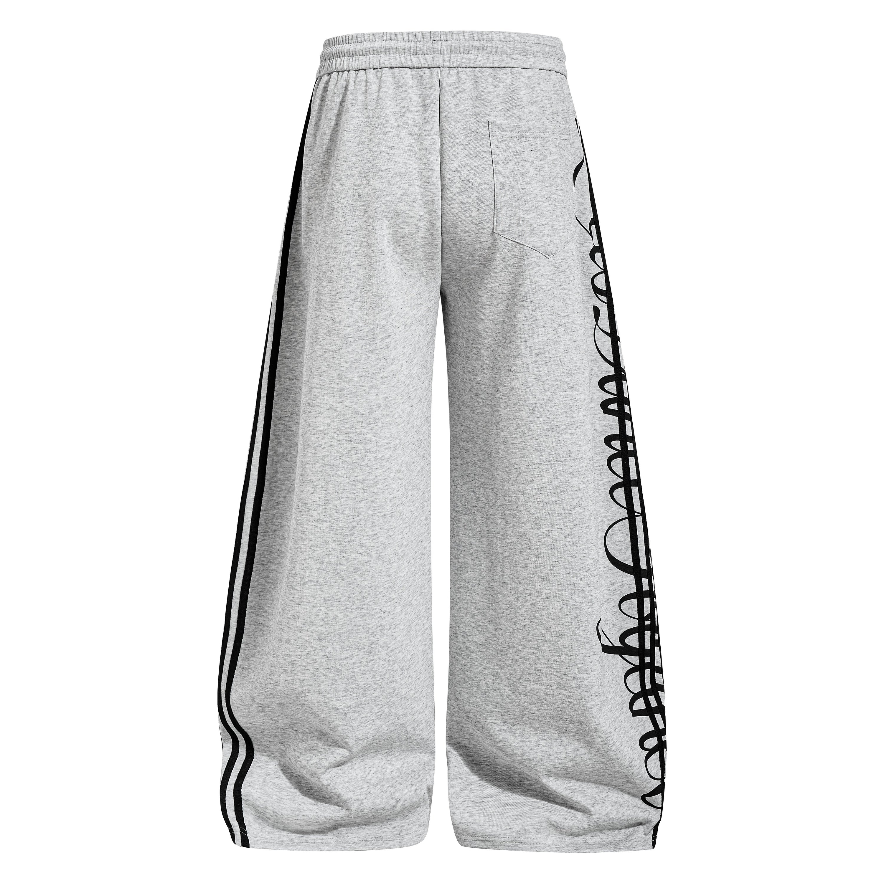 Omirad Script Stripe Wide-Leg Sweatpants | Streetwear