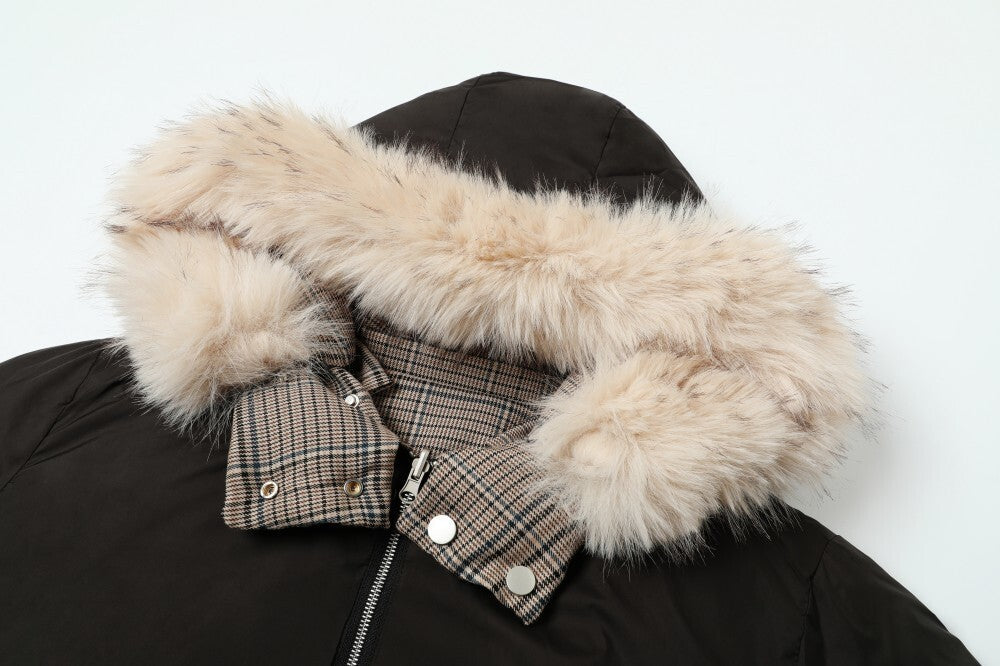 Leopard Fur-Lined Hooded Bomber Jacket | Streetwear